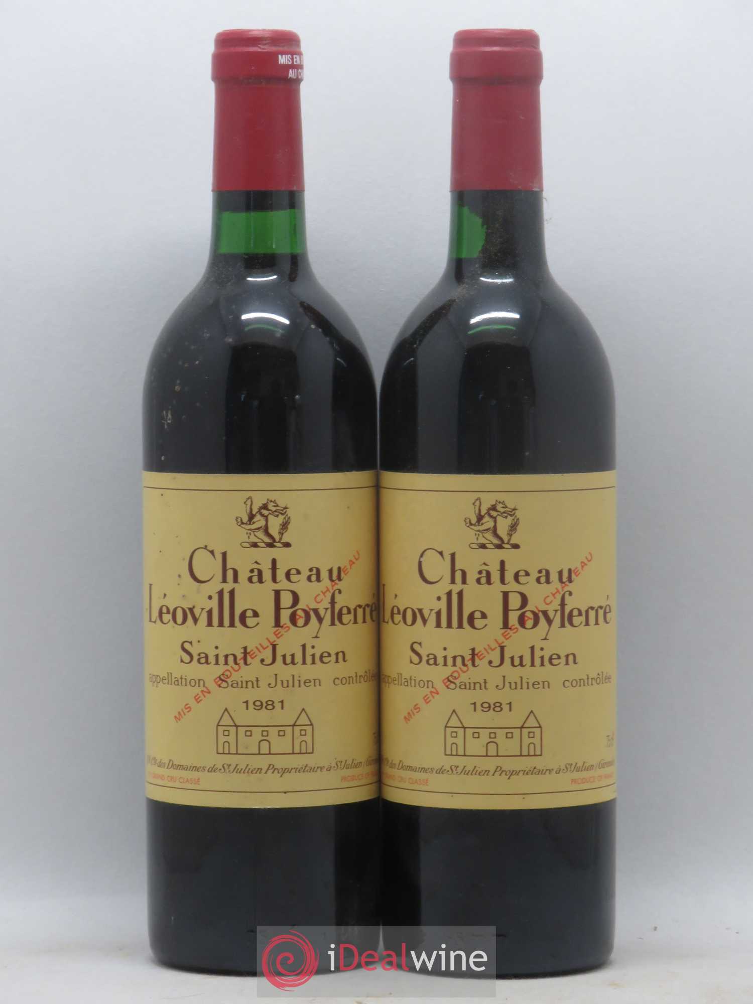 Château Léoville Poyferré 2ème Grand Cru Classé 1981 - Lot de 2 bouteilles - 0