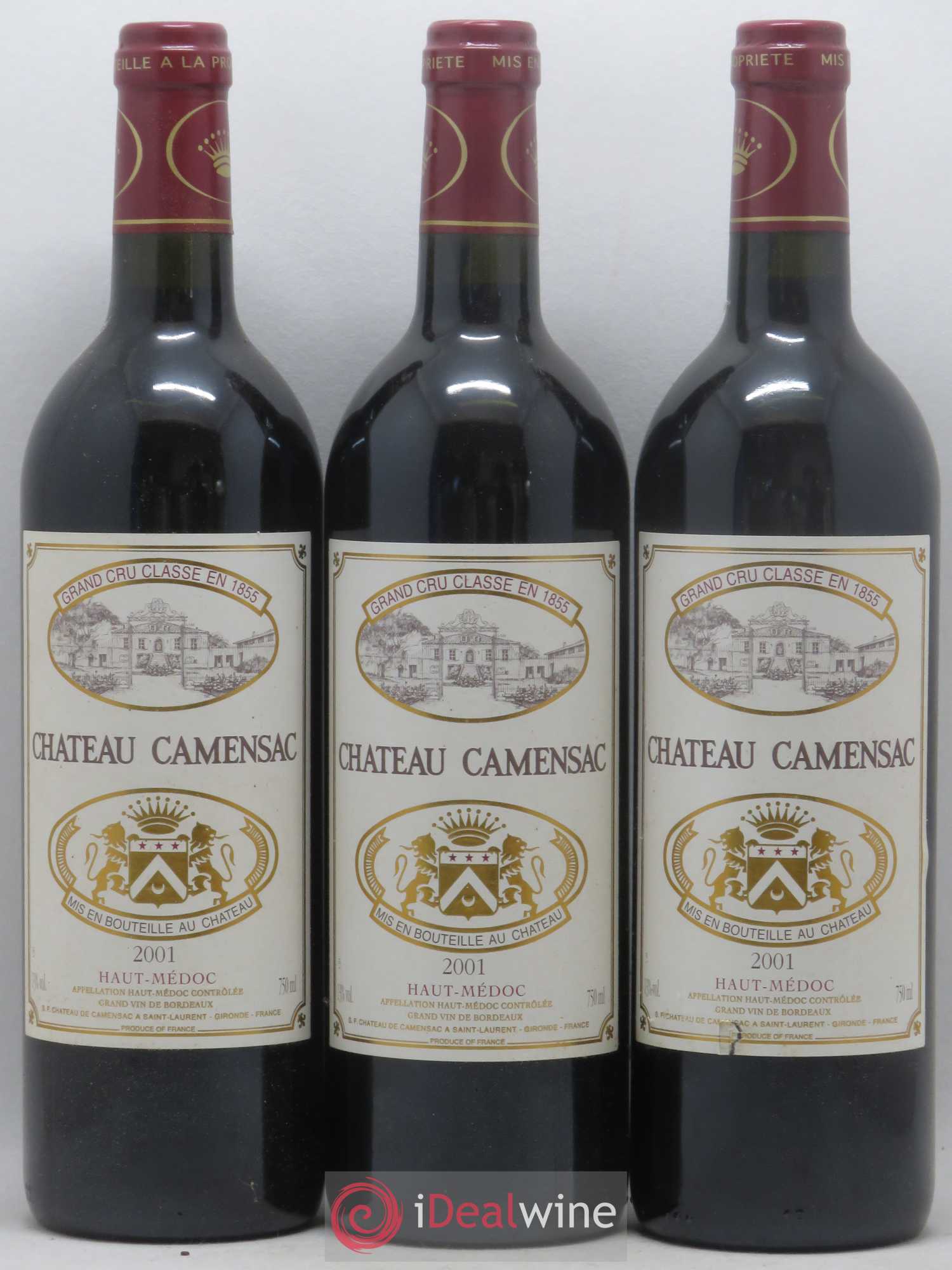 Château Camensac 5ème Grand Cru Classé 2001 - Lot de 12 bouteilles - 1