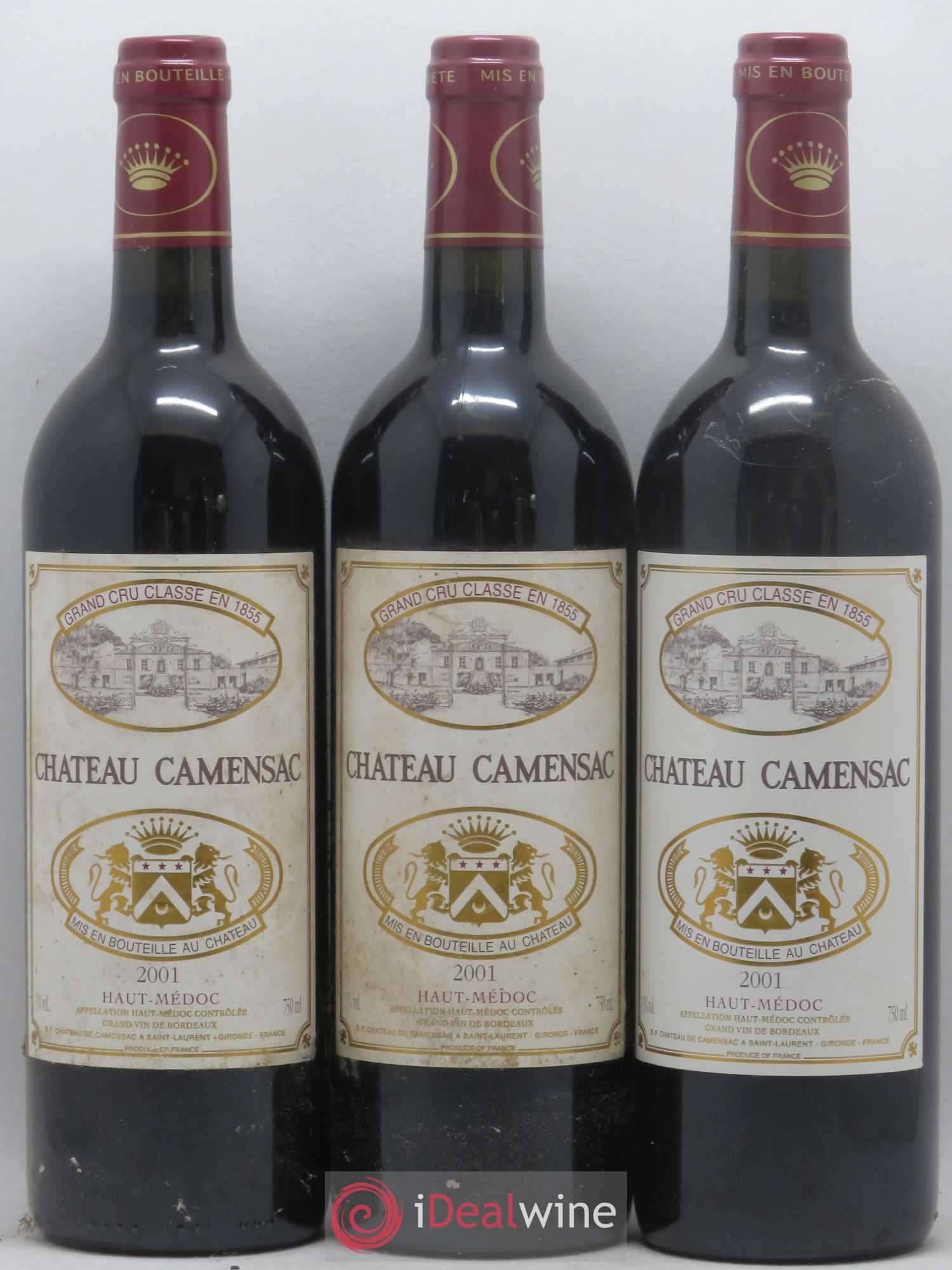 Château Camensac 5ème Grand Cru Classé 2001 - Lot de 12 bouteilles - 3