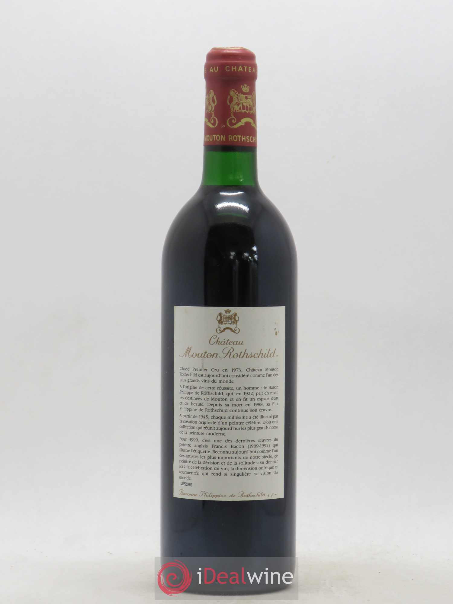 Château Mouton Rothschild 1er Grand Cru Classé 1990 - Lot de 1 bouteille - 1