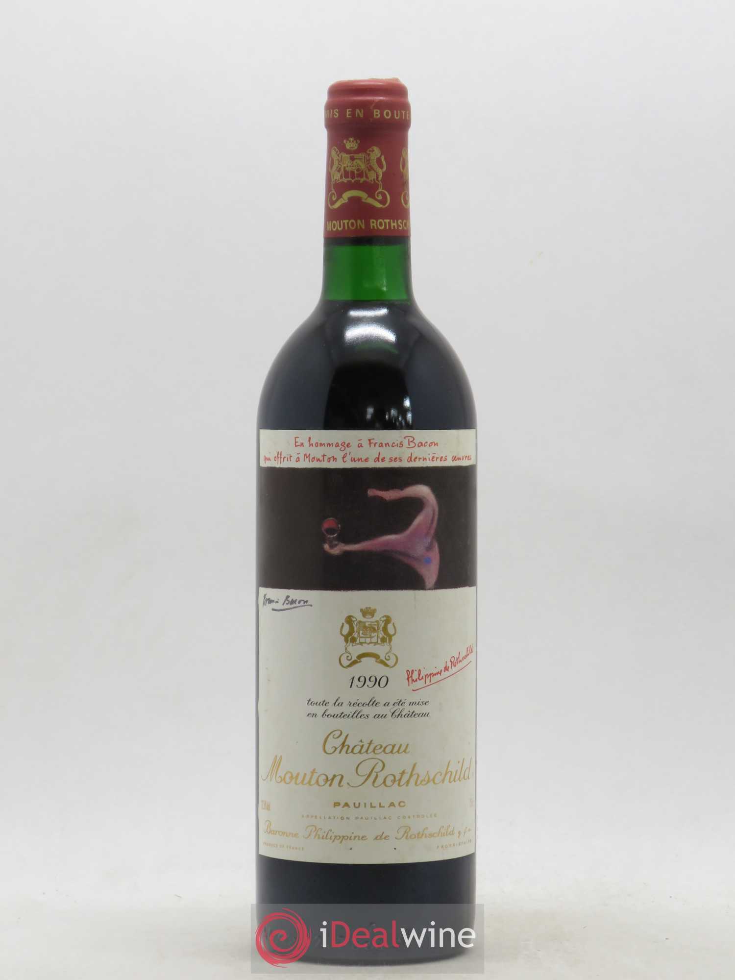 Château Mouton Rothschild 1er Grand Cru Classé 1990 - Lot de 1 bouteille - 0