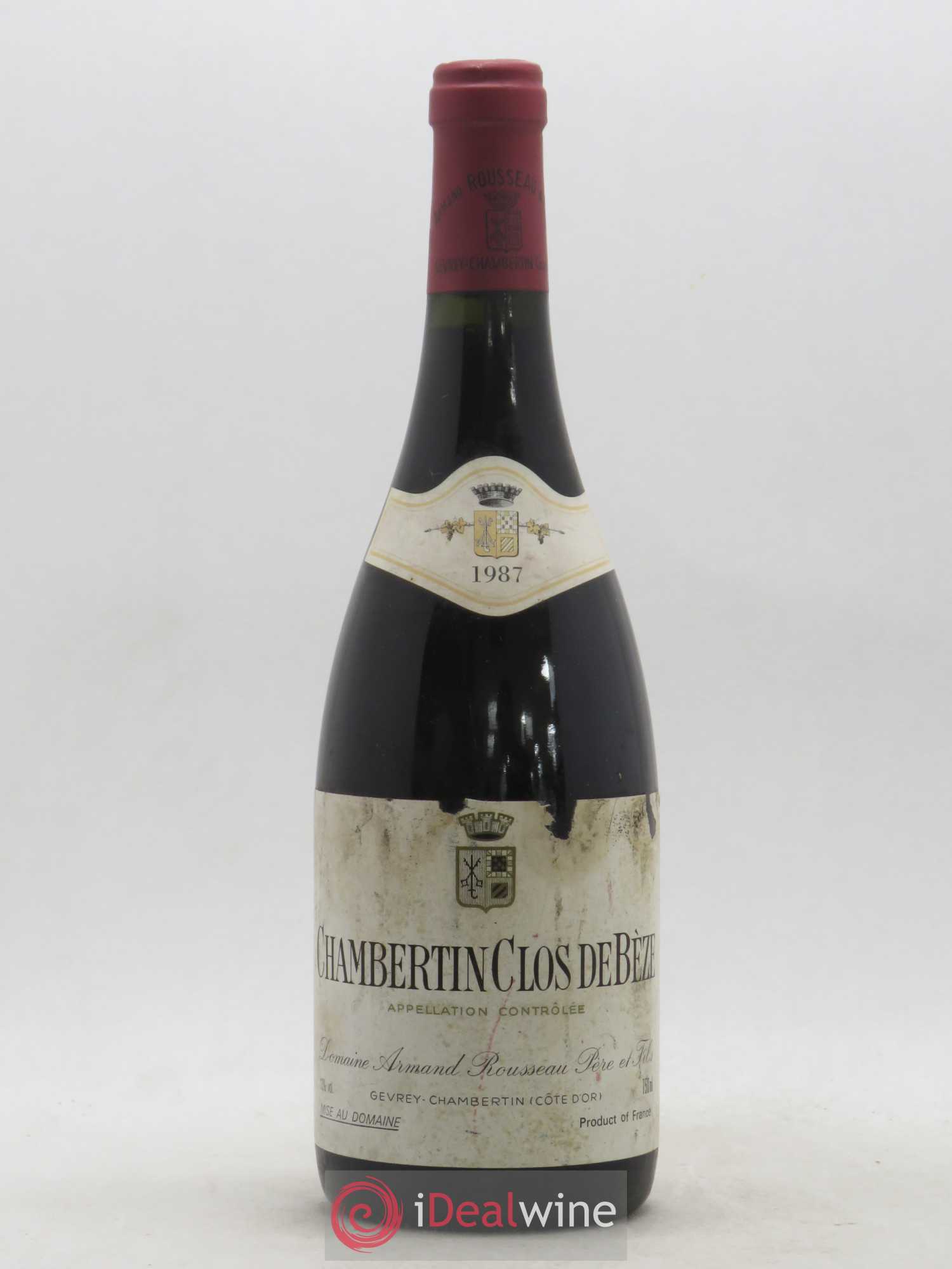 Chambertin Clos de Bèze Grand Cru Armand Rousseau (Domaine) 1987 - Lot de 1 bouteille - 0