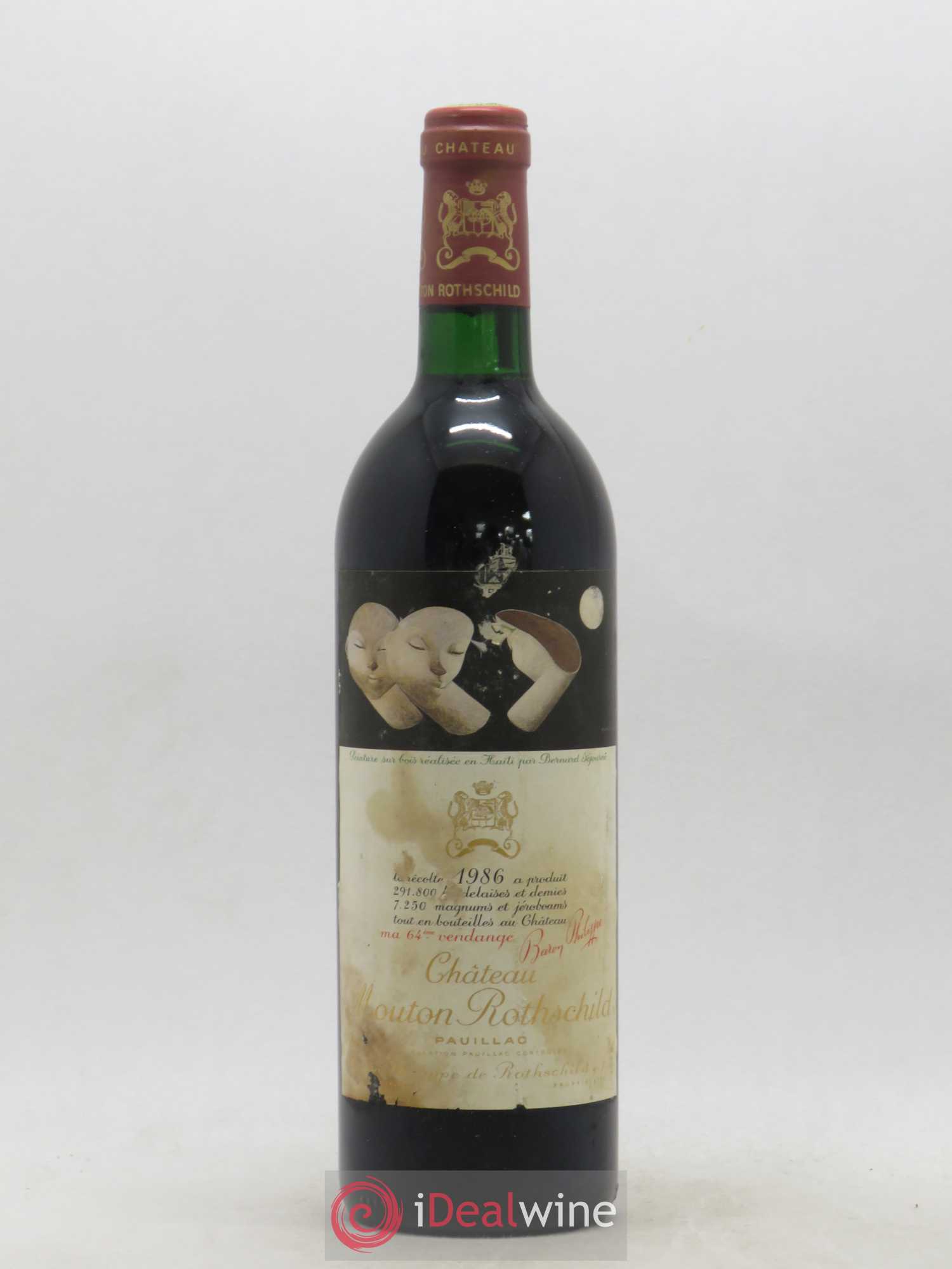 Château Mouton Rothschild 1er Grand Cru Classé 1986 - Lot de 1 bouteille - 0