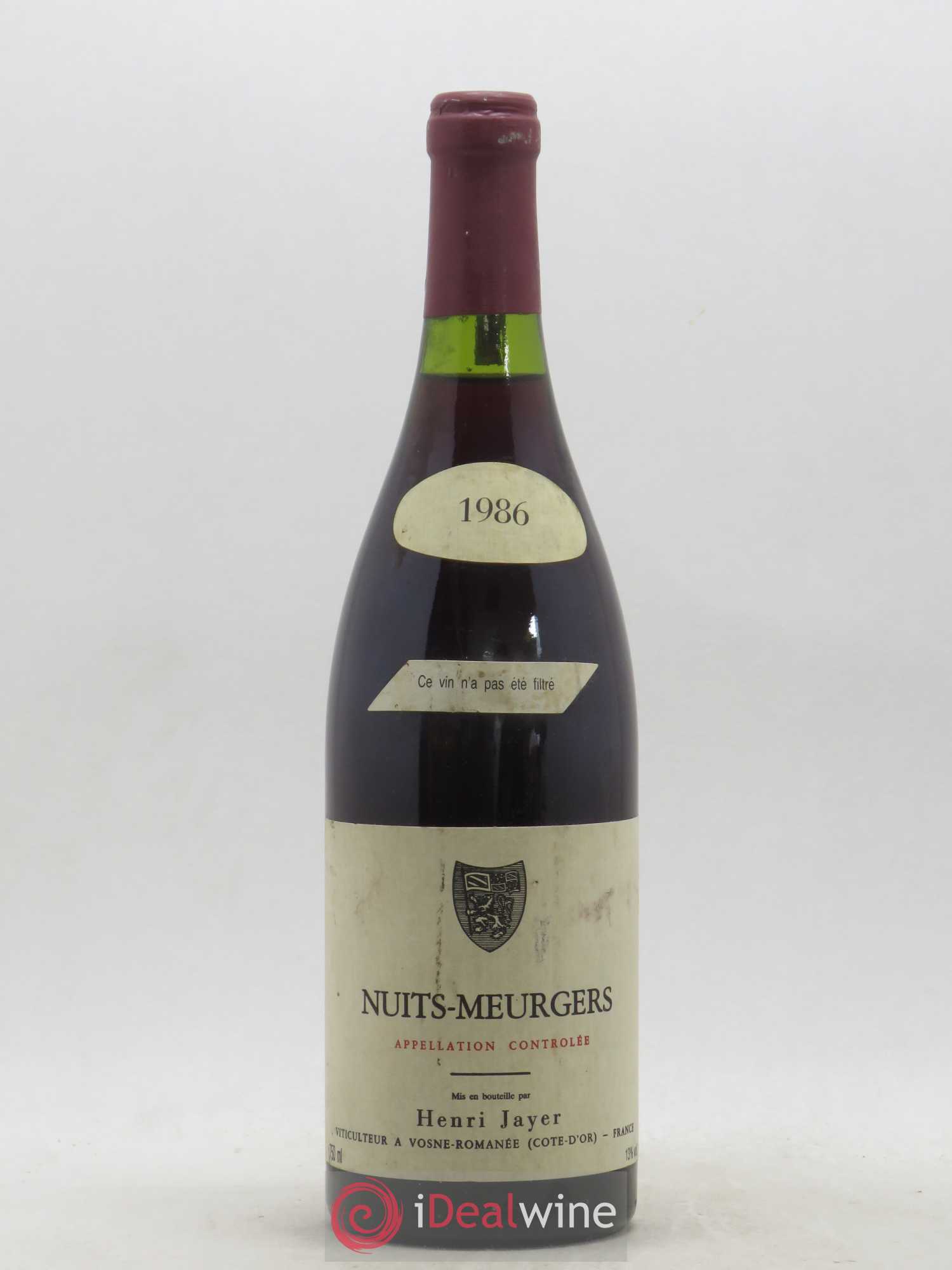 Nuits-Saint-Georges Les Meurgers Henri Jayer 1986 - Lot de 1 bouteille - 0