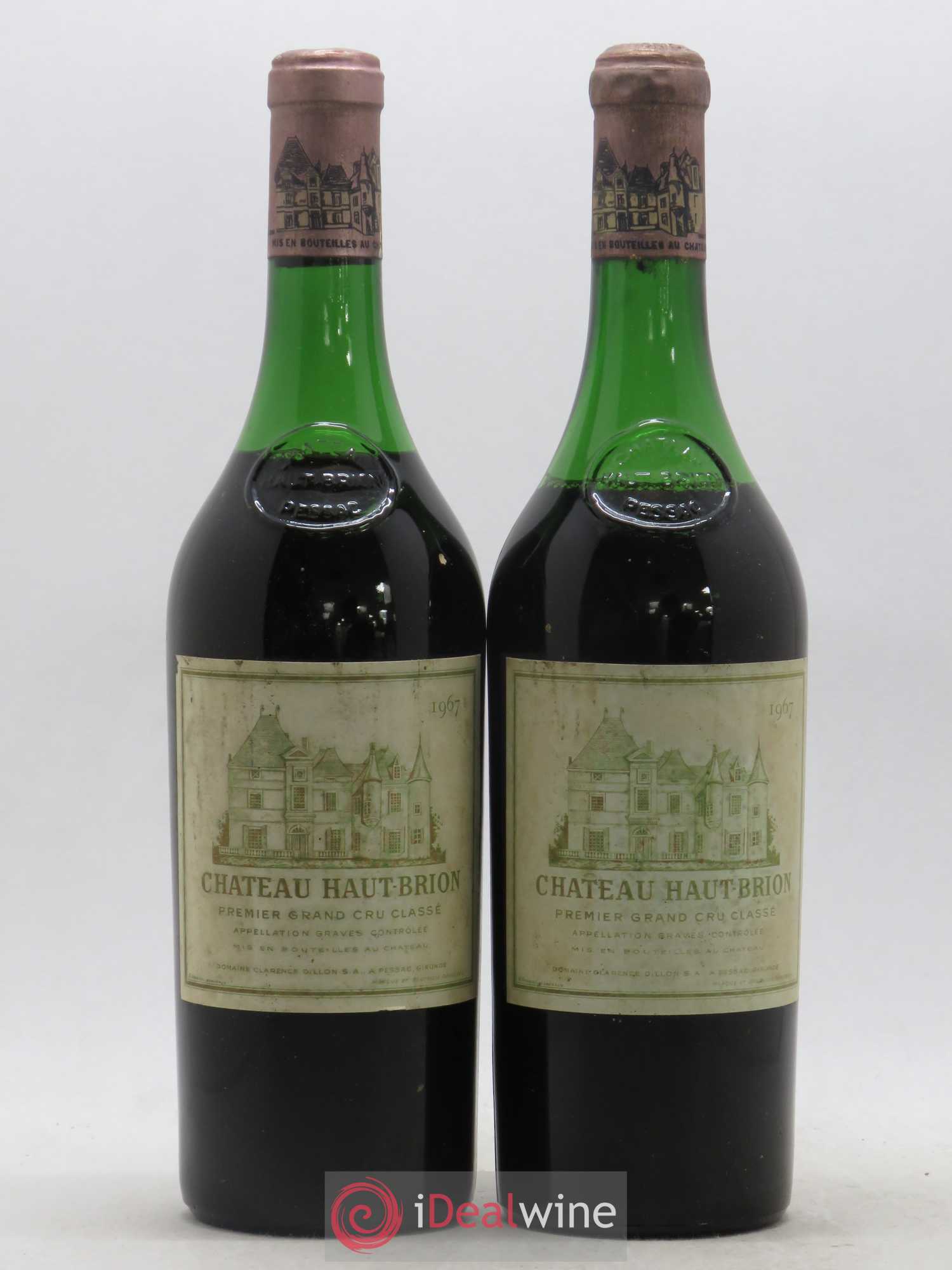 Château Haut Brion 1er Grand Cru Classé 1967 - Lot de 2 bouteilles - 0