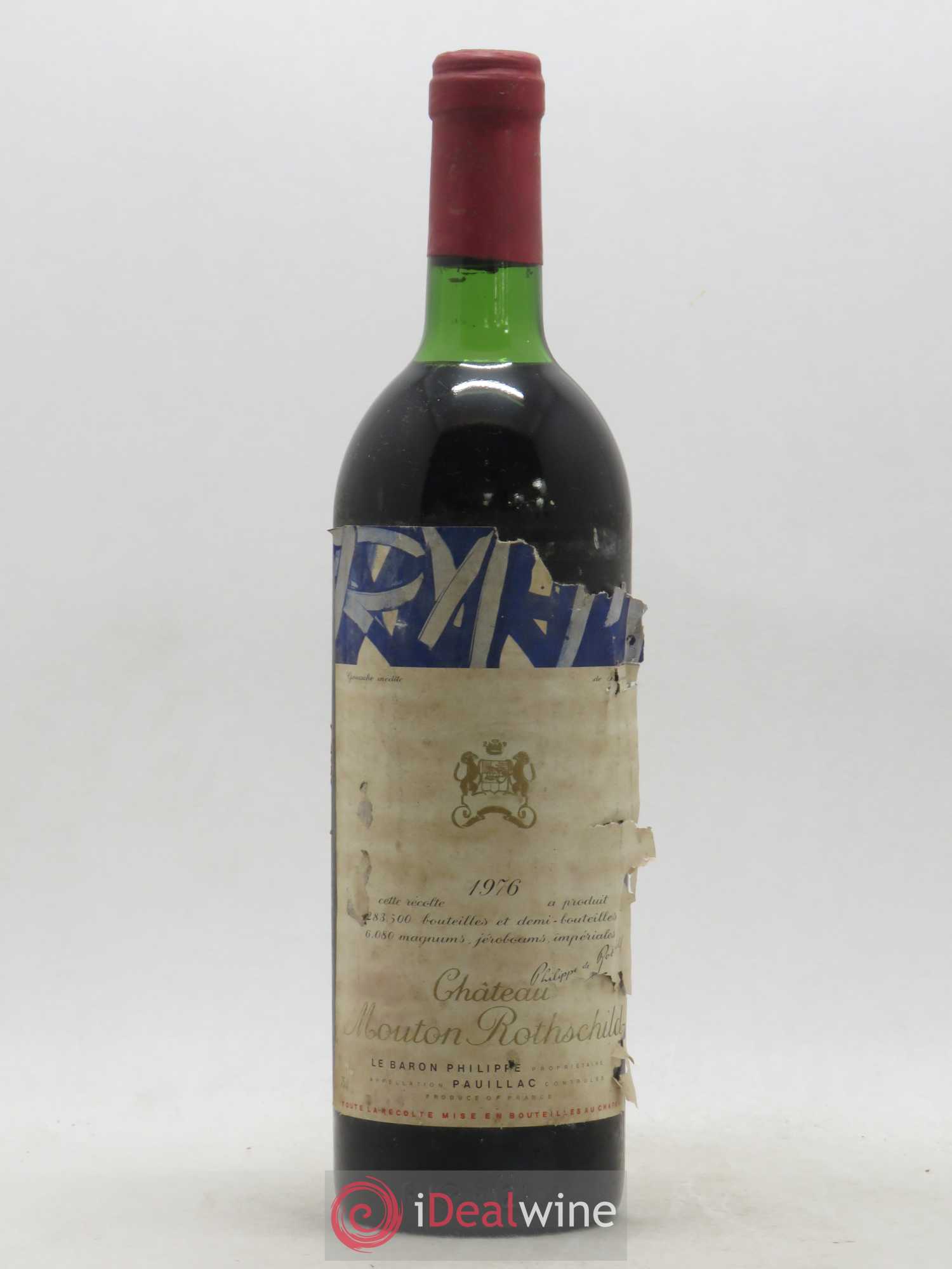 Château Mouton Rothschild 1er Grand Cru Classé 1976 - Lot de 1 bouteille - 0