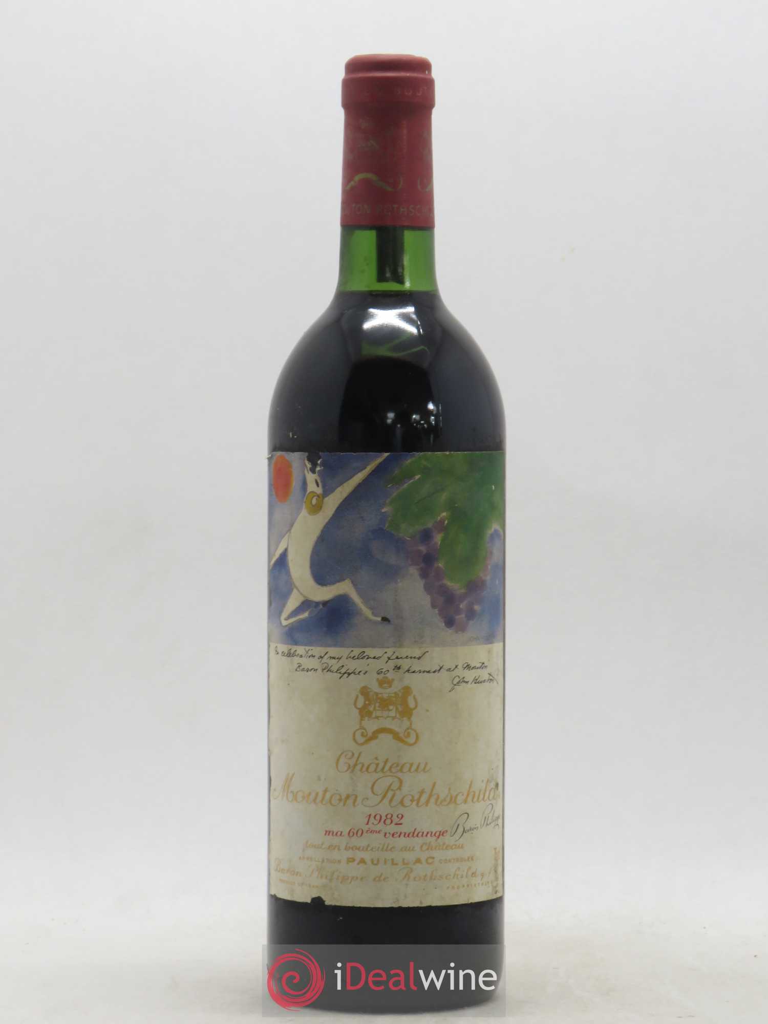 Château Mouton Rothschild 1er Grand Cru Classé 1982 - Lot de 1 bouteille - 0