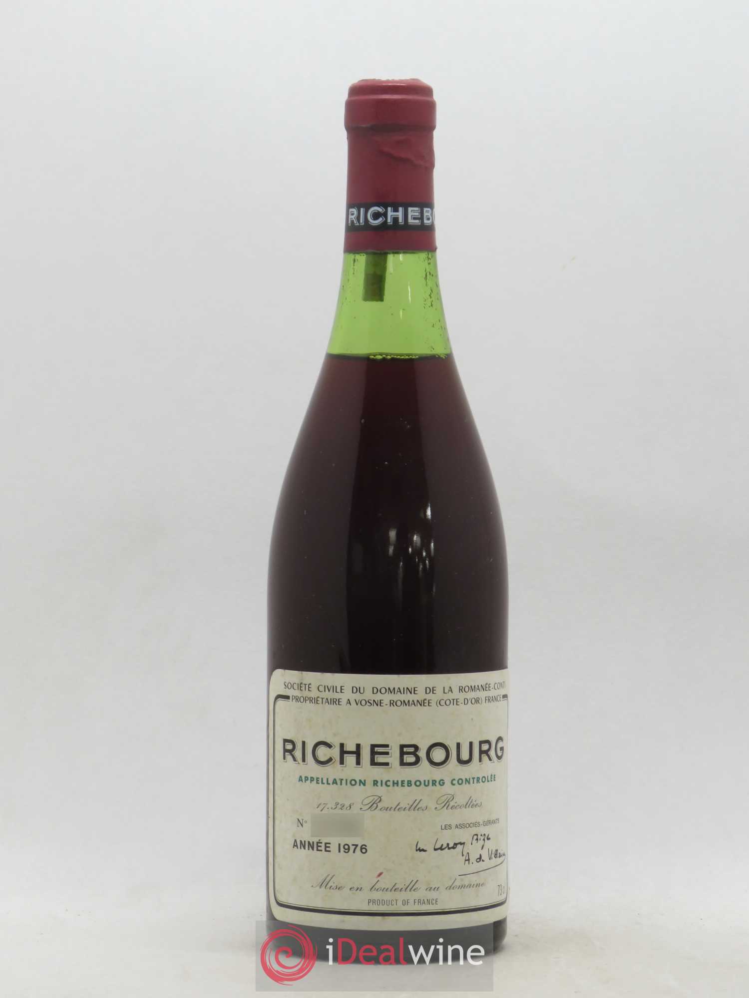 Richebourg Grand Cru Domaine de la Romanée-Conti 1976 - Lot de 1 bouteille - 0