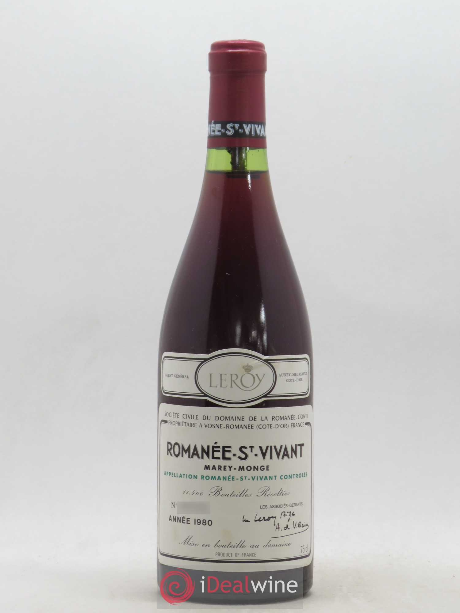 Romanée-Saint-Vivant Grand Cru Domaine de la Romanée-Conti 1980 - Lot de 1 bouteille - 0