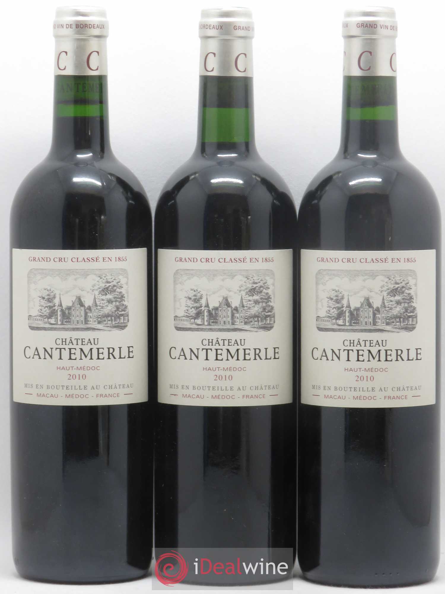 Château Cantemerle 5ème Grand Cru Classé 2010 - Lot de 3 bouteilles - 0
