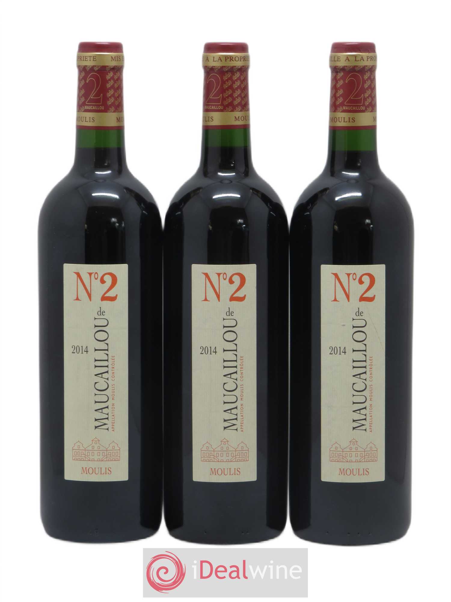 Moulis en Médoc N2 de Maucaillou 2014 - Lot de 3 bouteilles - 0