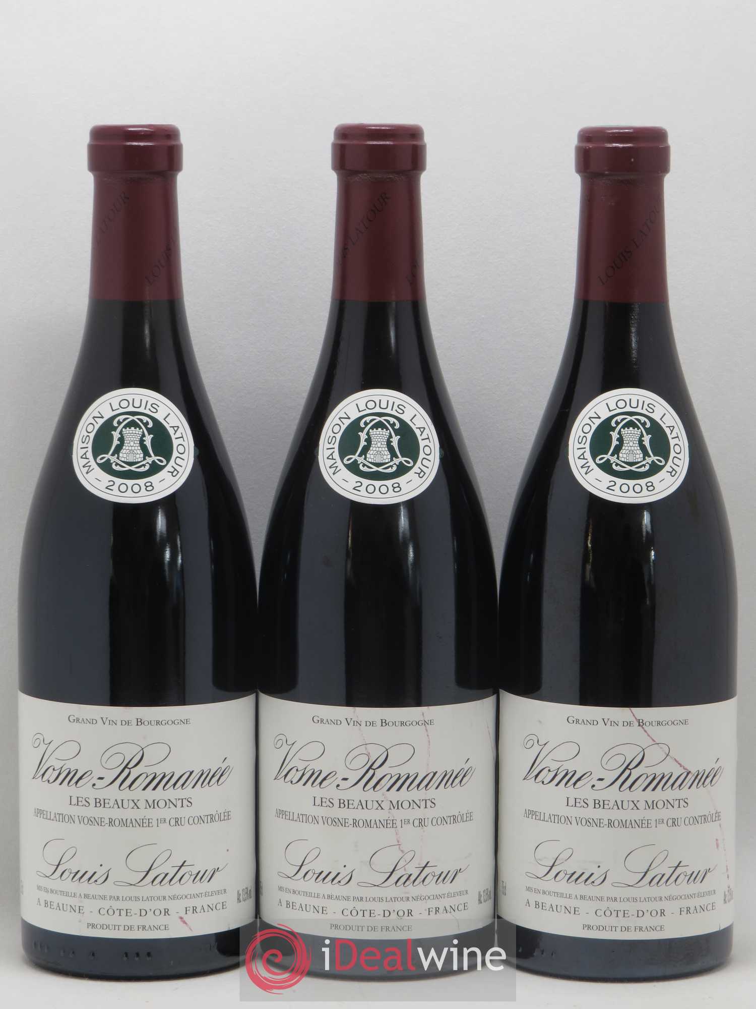 Vosne-Romanée 1er Cru Les Beaux Monts Louis Latour 2008 - Posten von 3 Flaschen - 0