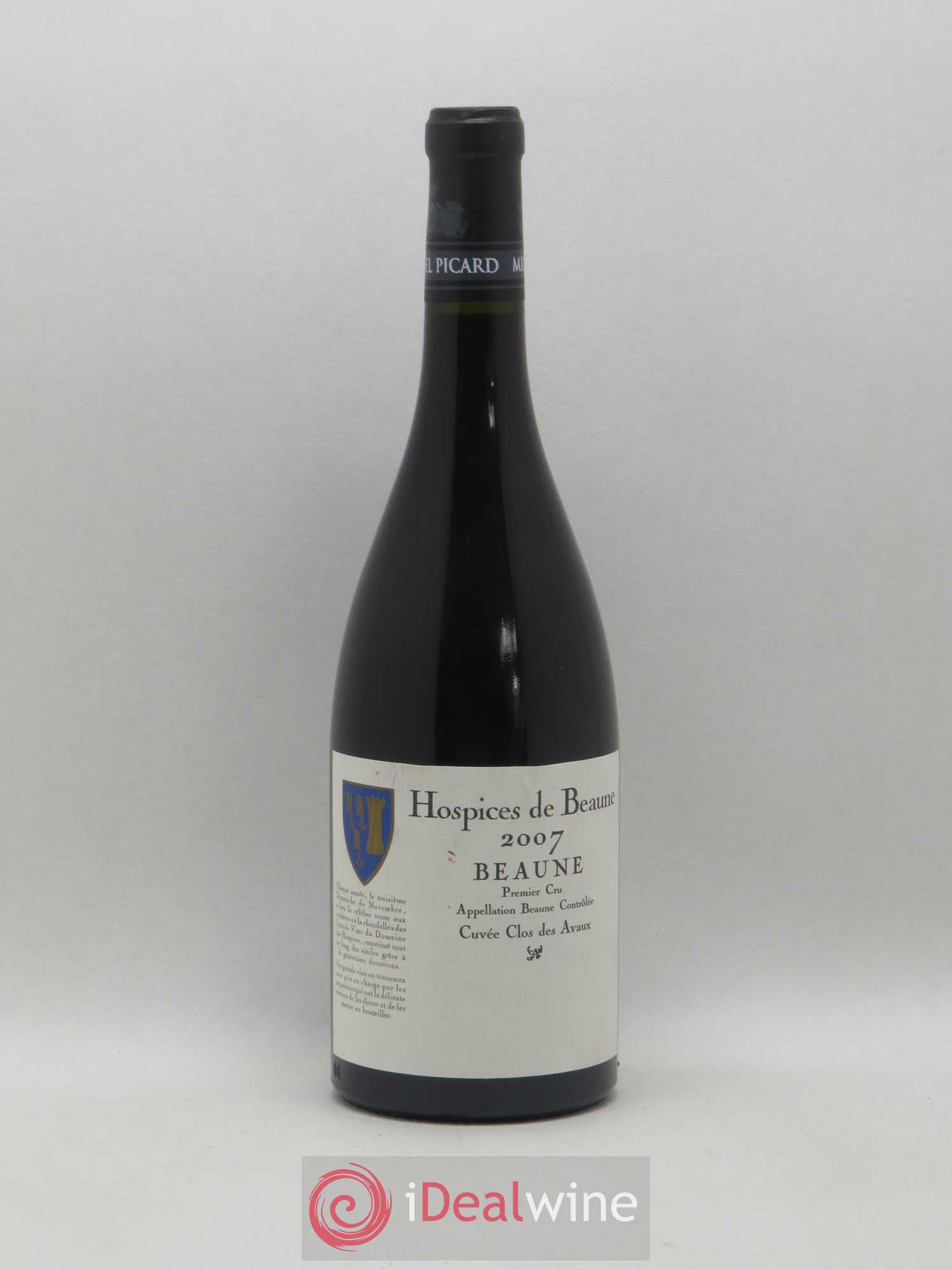 Beaune 1er Cru Clos des Avaux Hospices de Beaune Michel Picard 2007 - Posten von 1 Flasche - 0