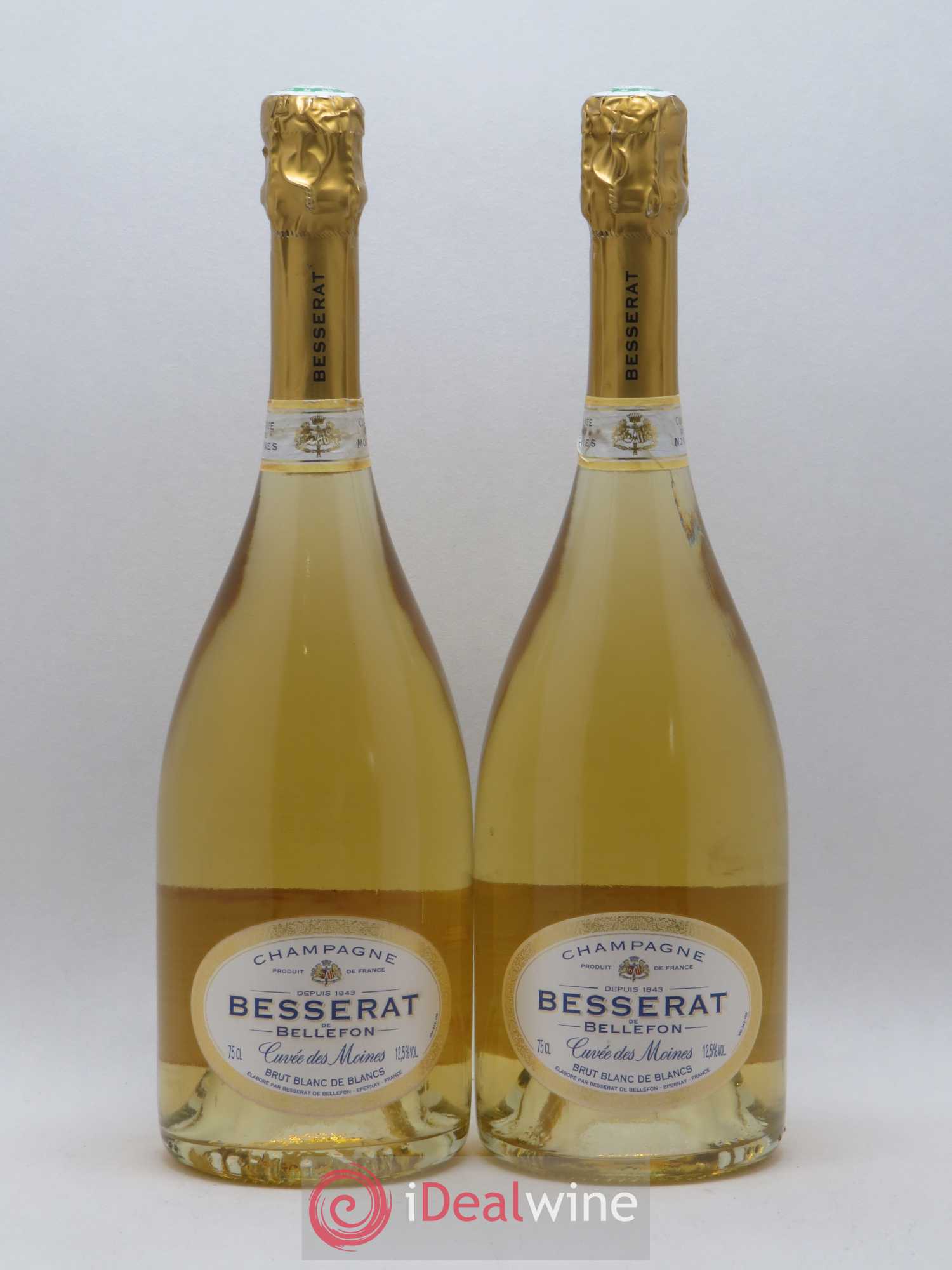 Cuvée des Moines Besserat de Bellefon Blanc de blancs - Lot de 2 bouteilles - 0