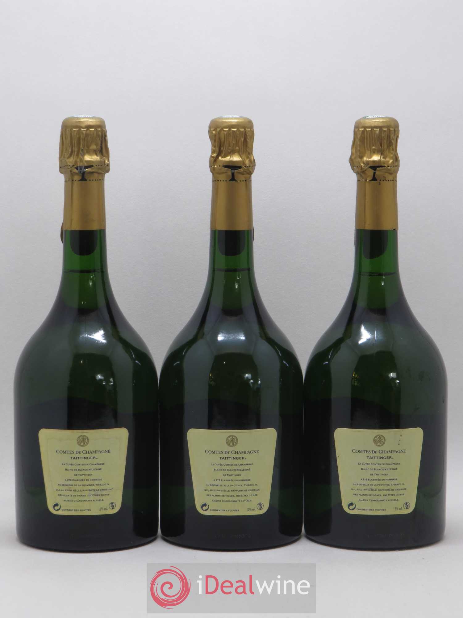 Comtes de Champagne Taittinger 1998 - Lot de 3 bouteilles - 1