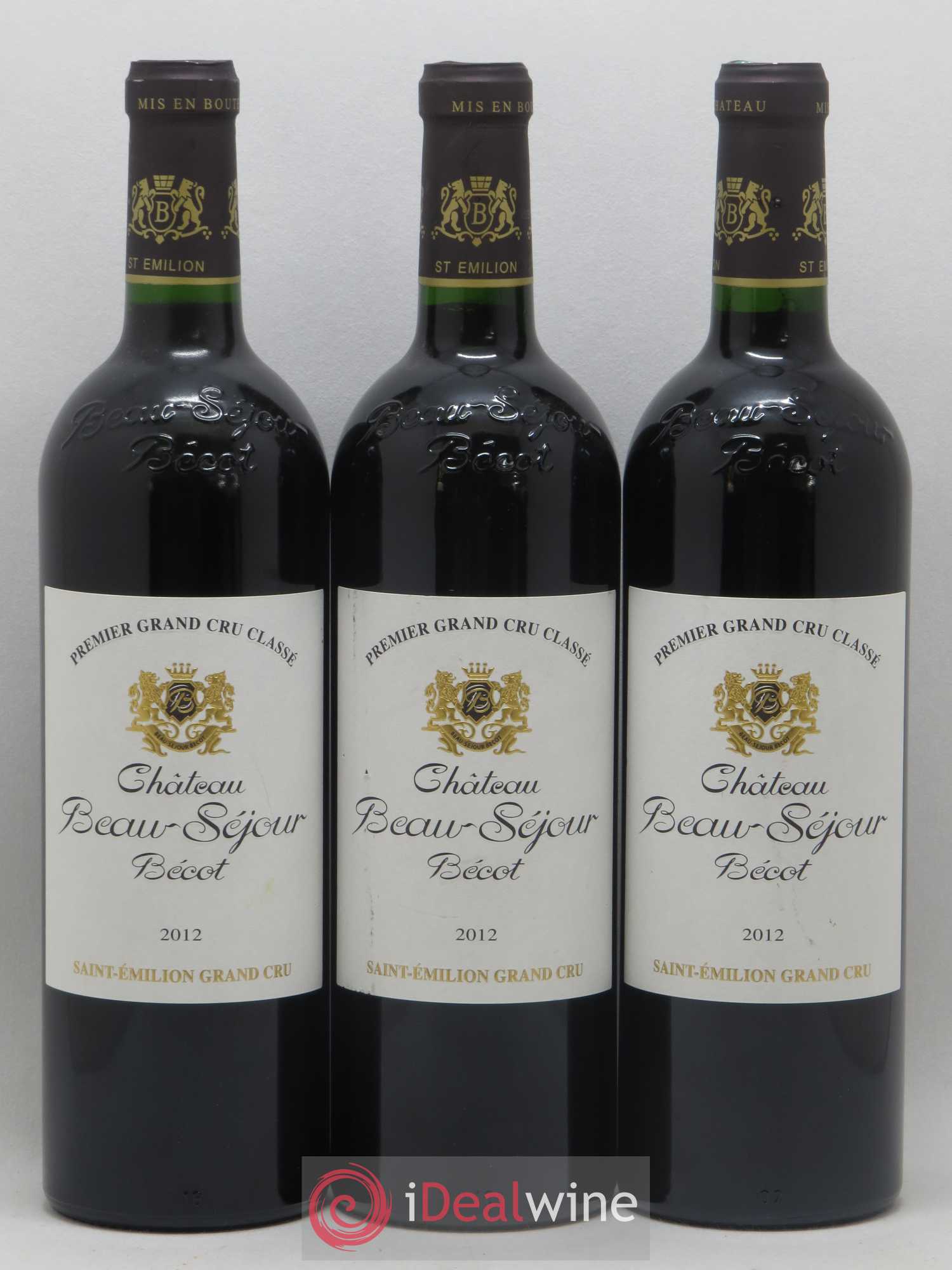 Château Beau-Séjour Bécot 1er Grand Cru Classé B 2012 - Lot de 3 bouteilles - 0