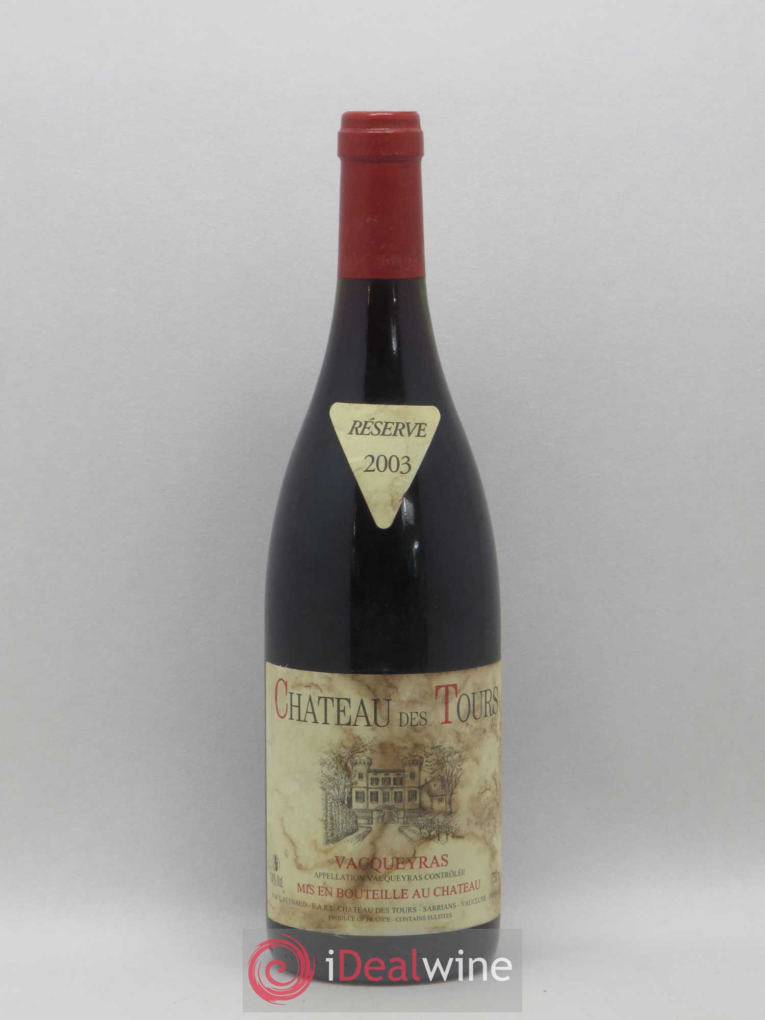 Vacqueyras Château des Tours Emmanuel Reynaud 2003 - Lot de 1 bouteille - 0