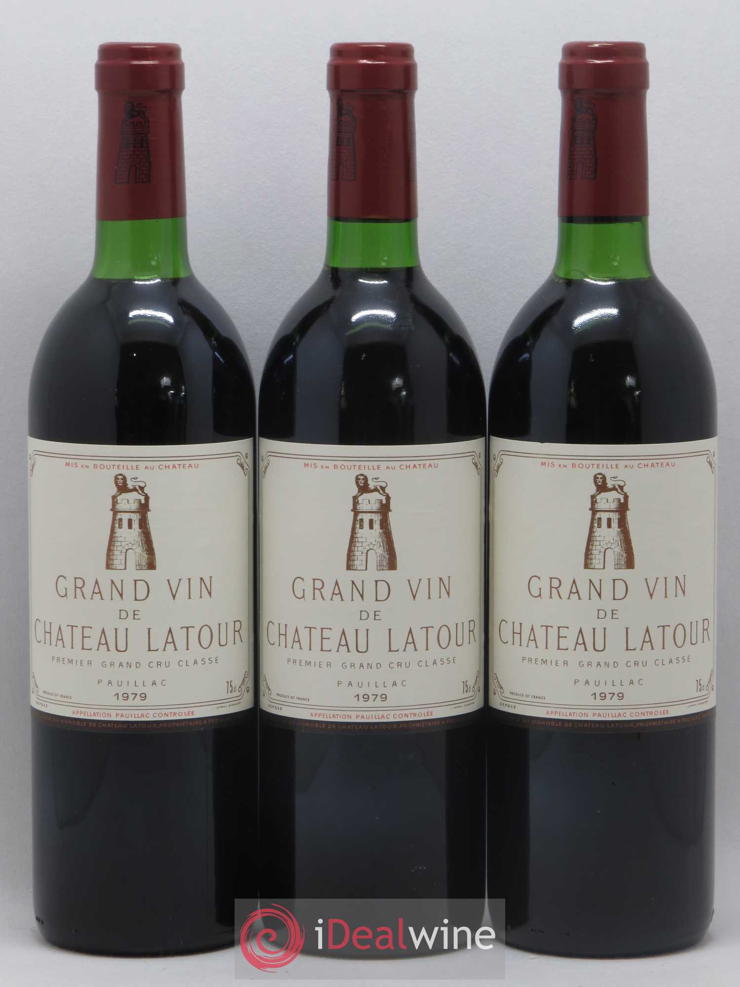 Château Latour 1er Grand Cru Classé 1979 - Lot de 3 bouteilles - 0