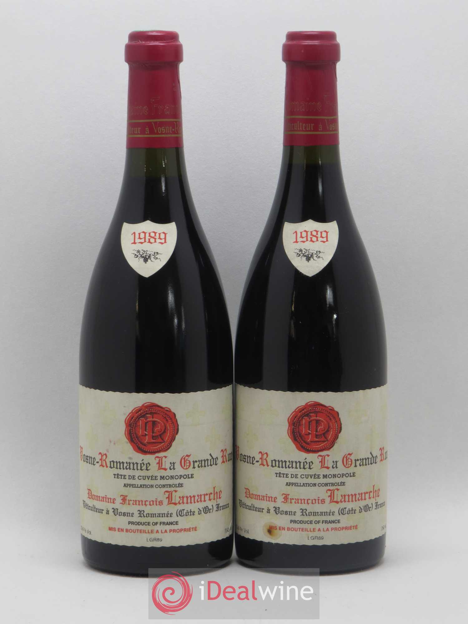 La Grande Rue Grand Cru Lamarche (Domaine) 1989 - Lot de 2 bouteilles - 0