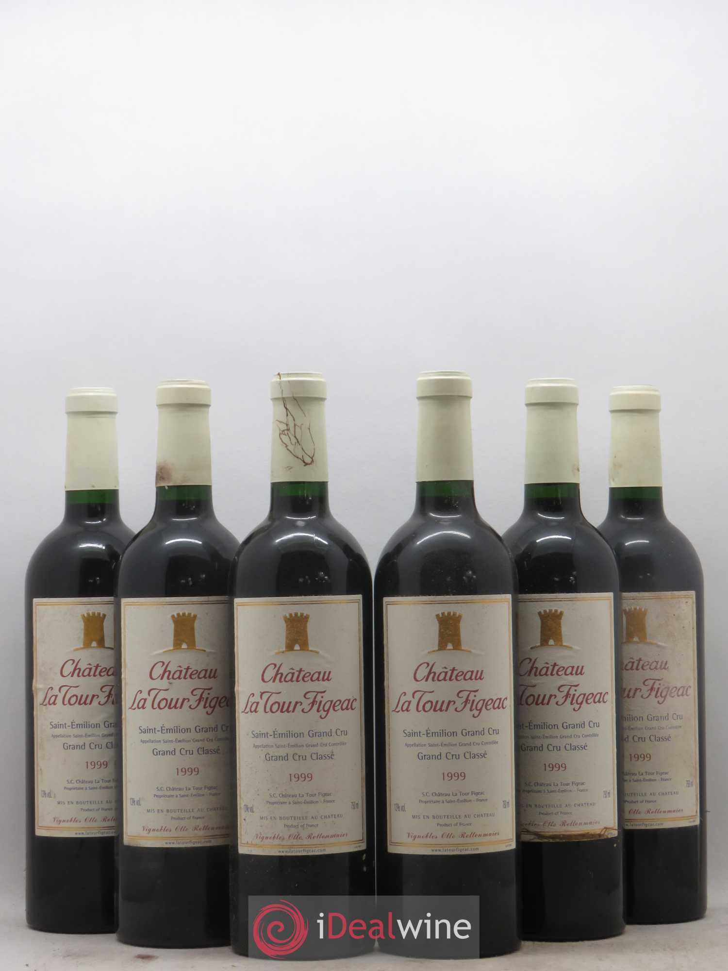 Château la Tour Figeac Grand Cru Classé 1999 - Lot de 6 bouteilles - 0