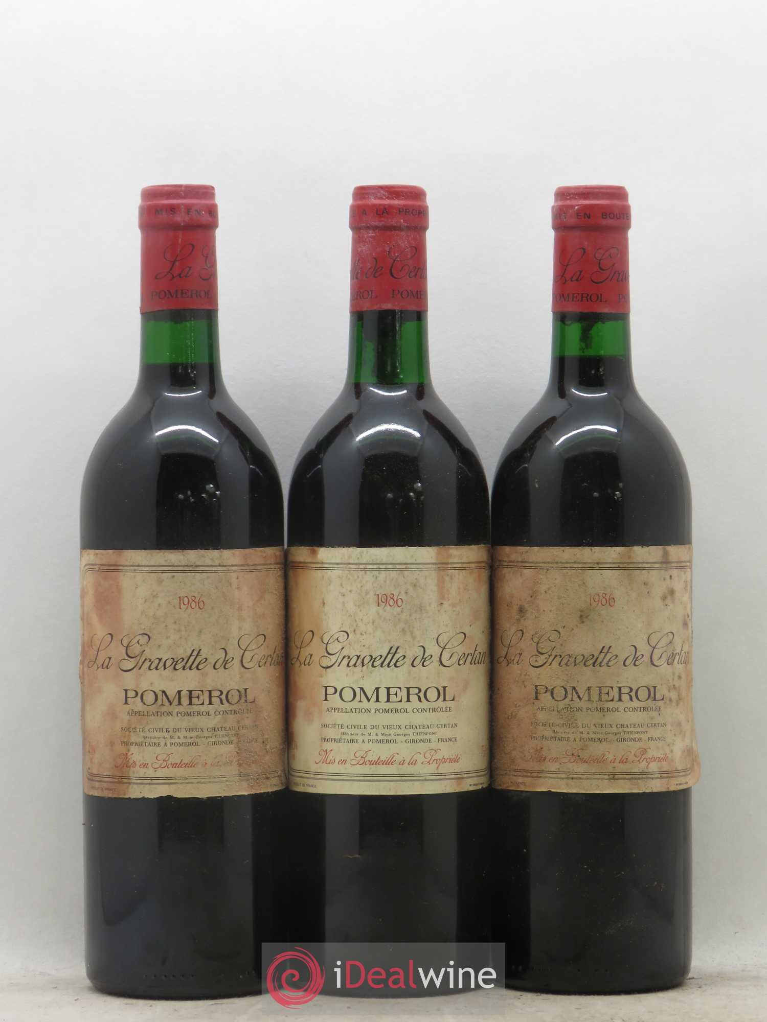 La Gravette de Certan 1986 - Lot de 6 bouteilles - 1