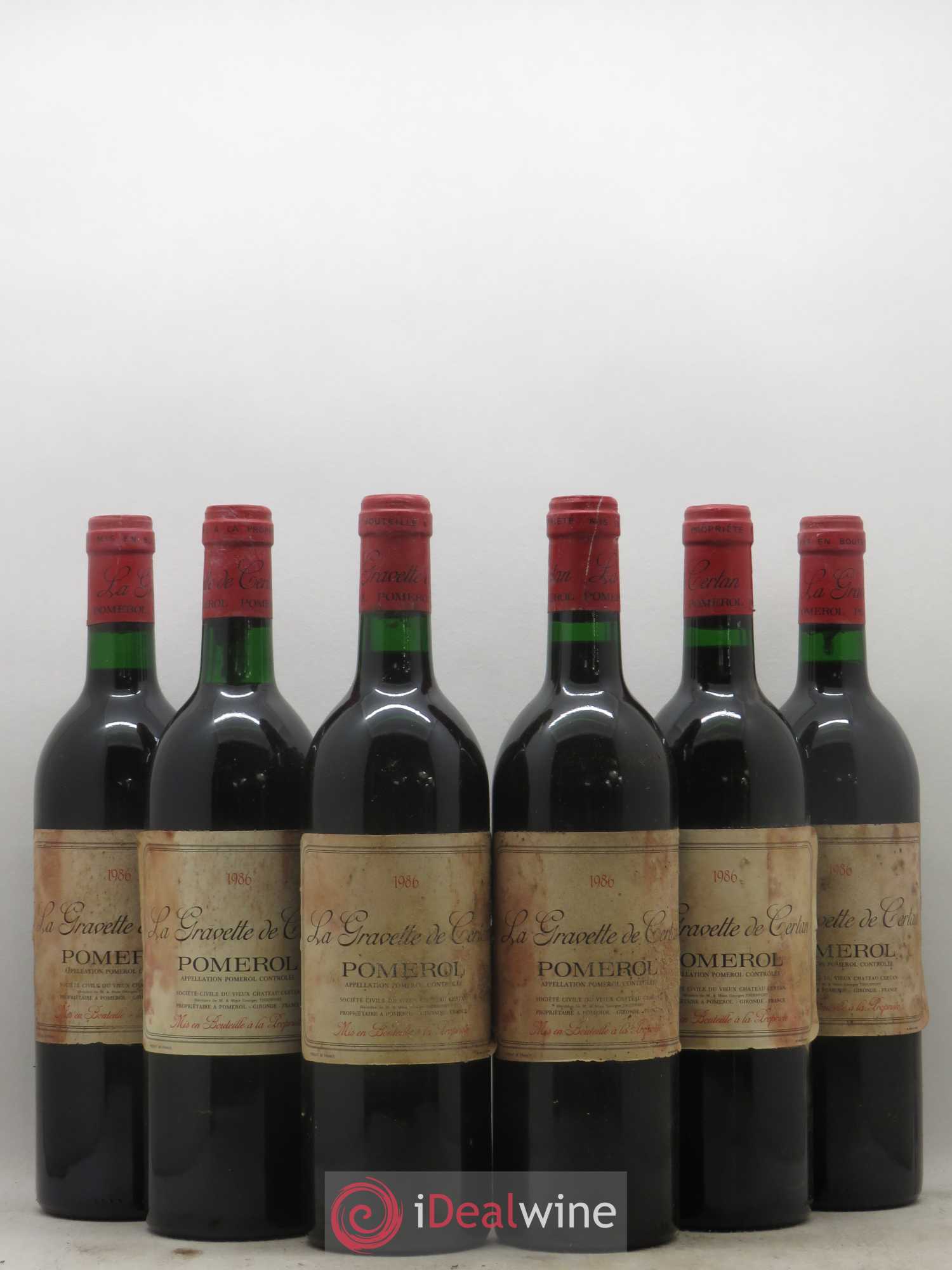 La Gravette de Certan 1986 - Lot de 6 bouteilles - 0