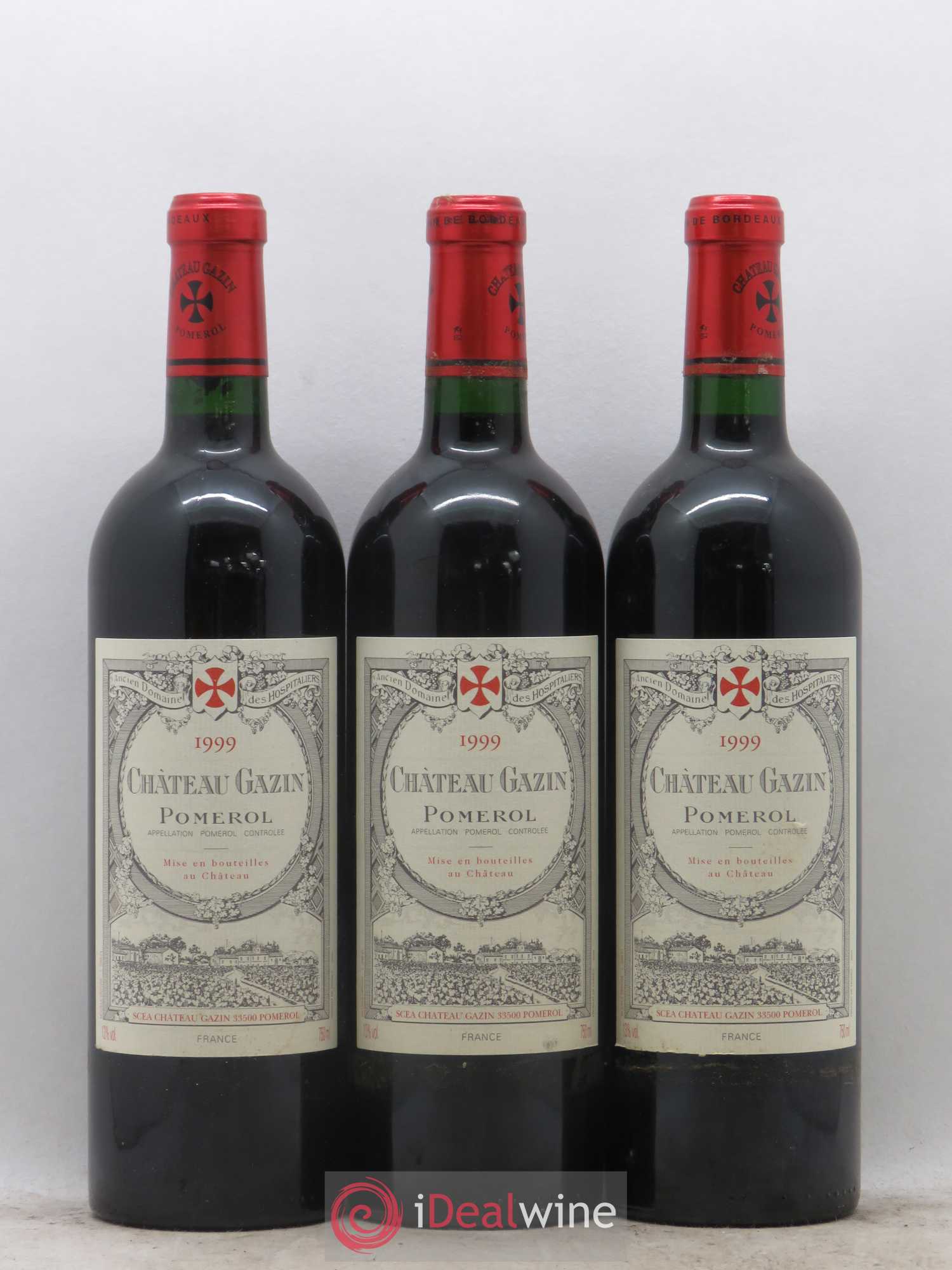 Château Gazin 1999 - Lot de 3 bouteilles - 0