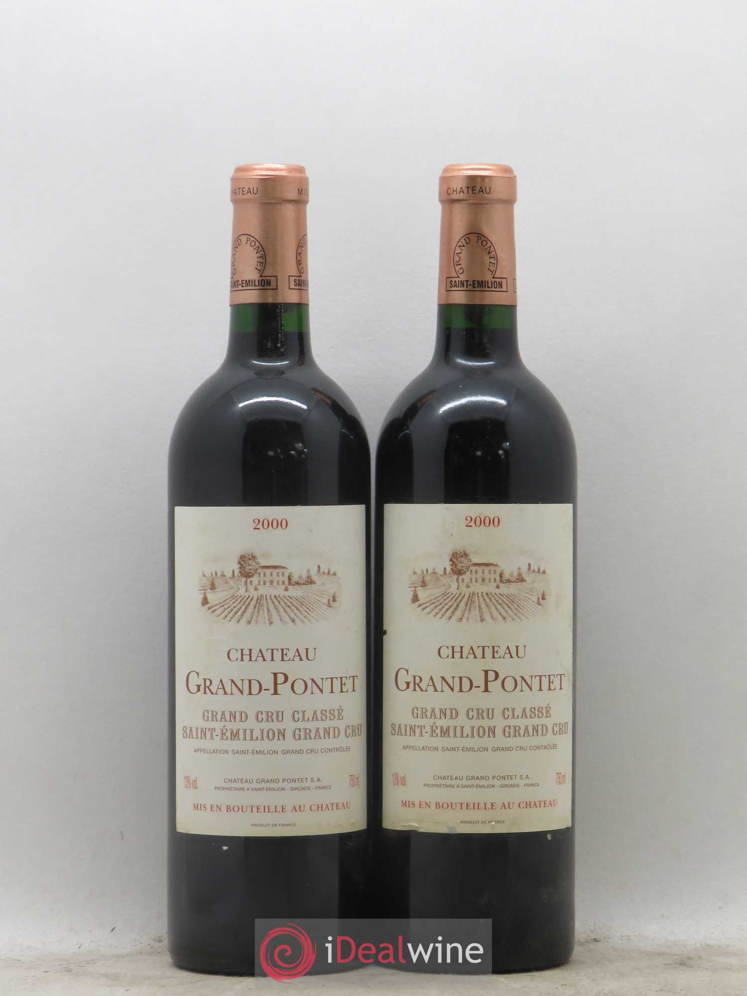 Château Grand Pontet Grand Cru Classé 2000 - Lot de 2 bouteilles - 0