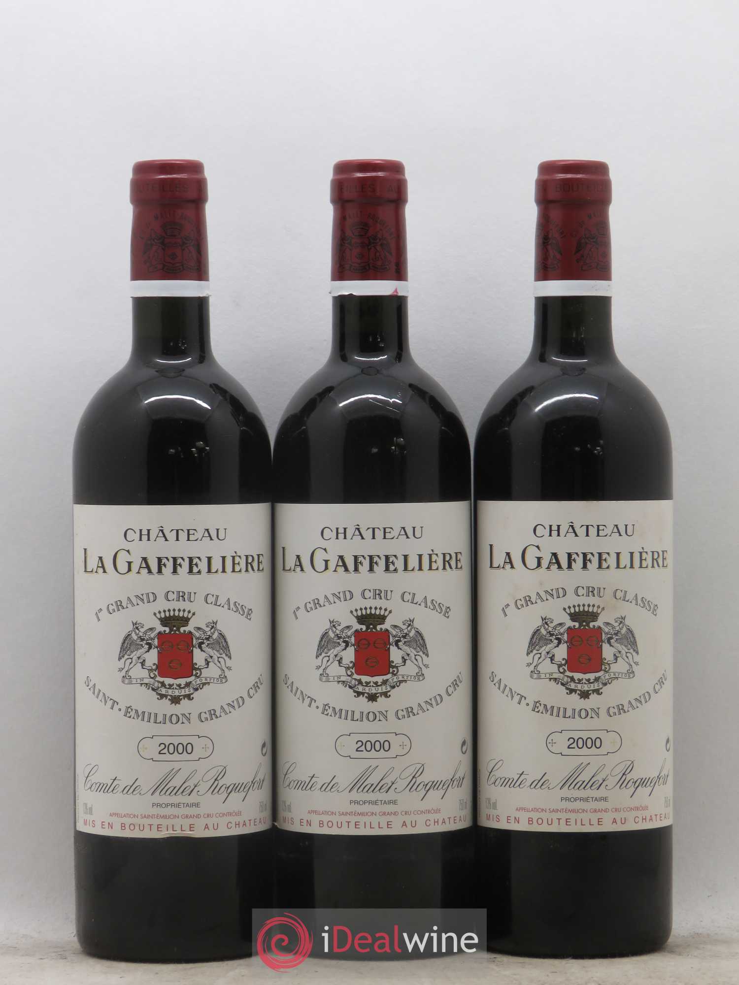 Château la Gaffelière 1er Grand Cru Classé B 2000 - Lot de 3 bouteilles - 0