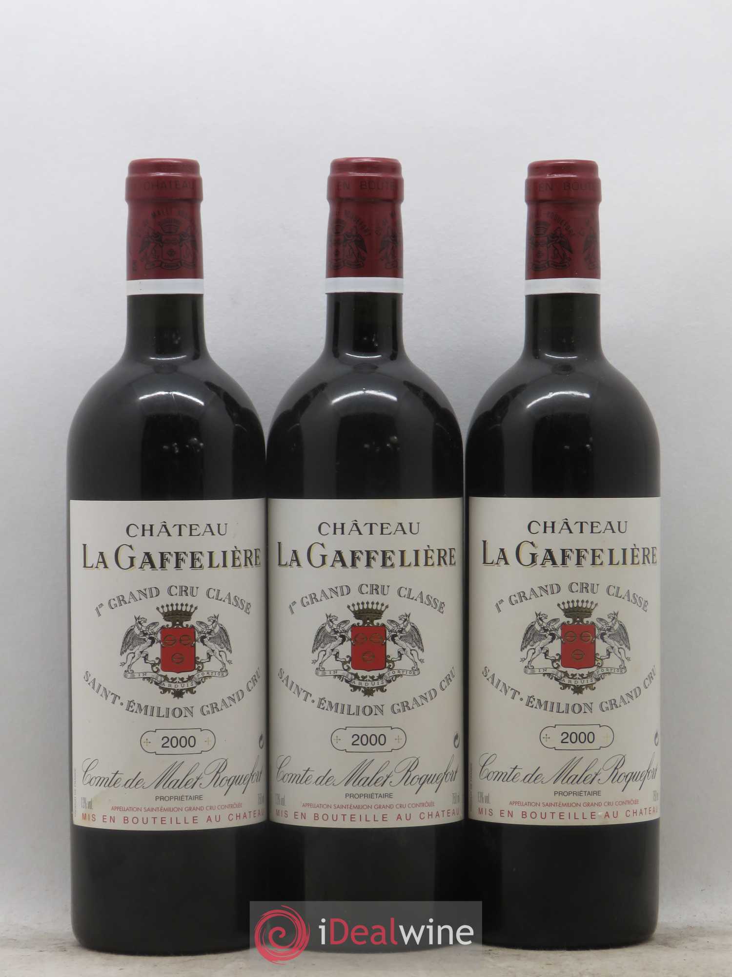 Château la Gaffelière 1er Grand Cru Classé B 2000 - Lot de 3 bouteilles - 0