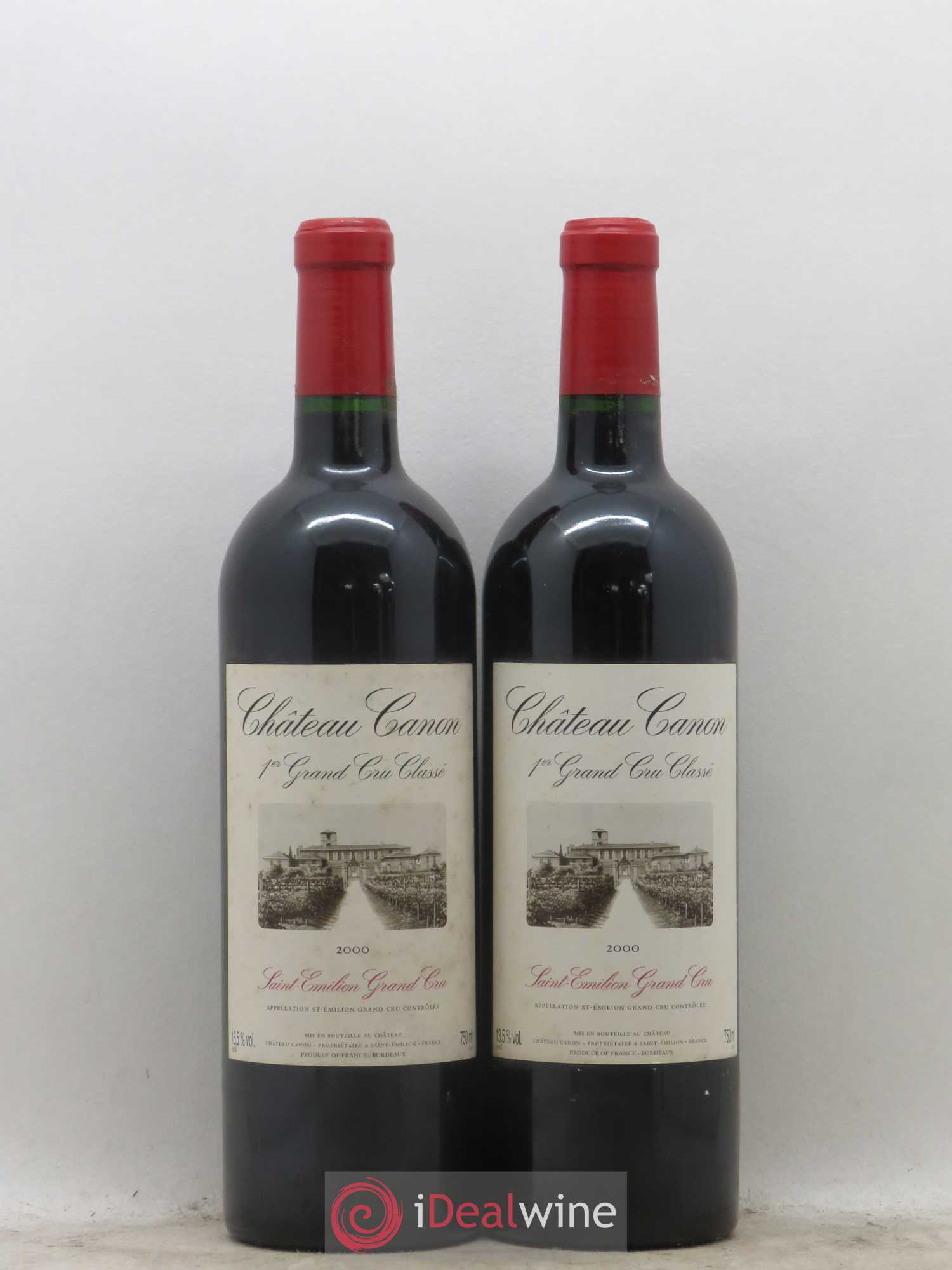 Château Canon 1er Grand Cru Classé B 2000 - Lot de 2 bouteilles - 0