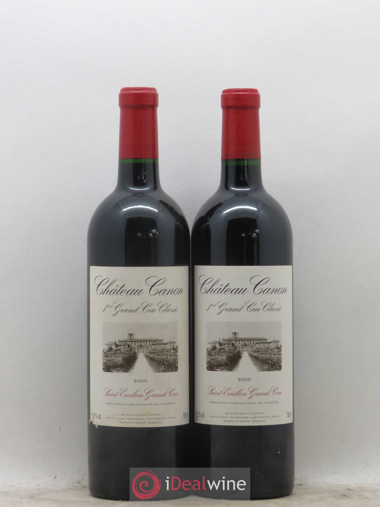 Château Canon 1er Grand Cru Classé B 2000 - Lot de 2 bouteilles - 0