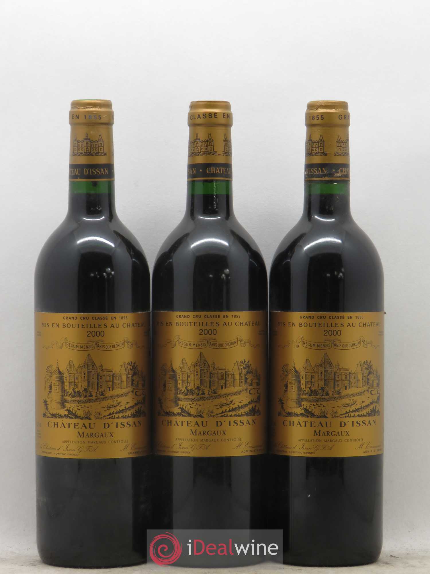 Château d'Issan 3ème Grand Cru Classé 2000 - Lot de 3 bouteilles - 0