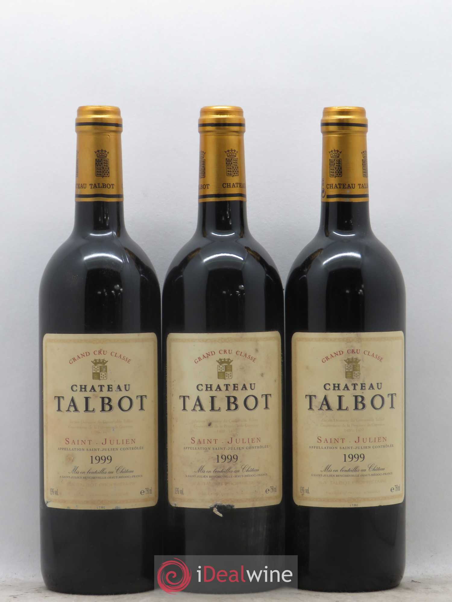 Château Talbot 4ème Grand Cru Classé 1999 - Lot de 6 bouteilles - 1