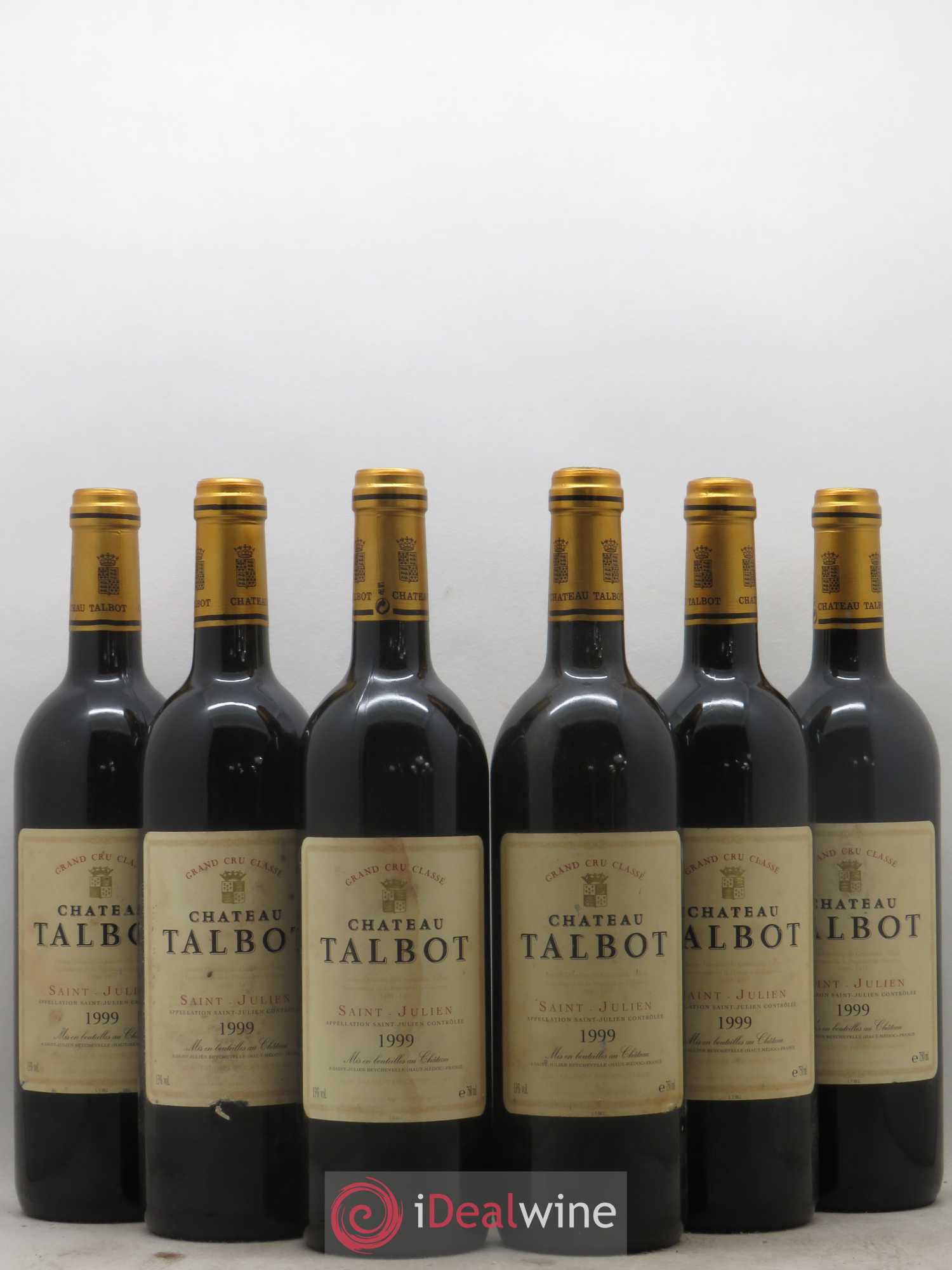 Château Talbot 4ème Grand Cru Classé 1999 - Lot de 6 bouteilles - 0