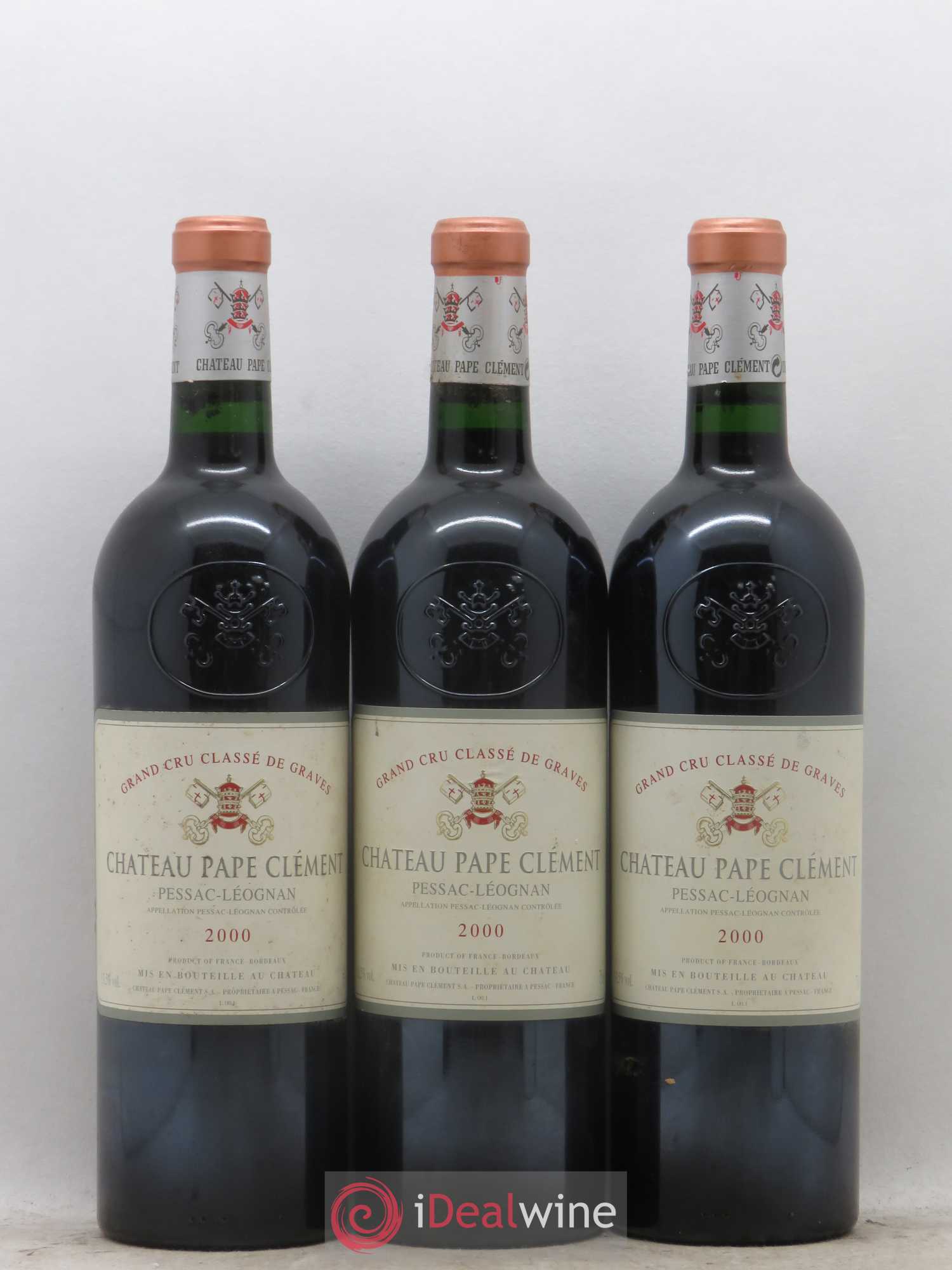 Château Pape Clément Cru Classé de Graves 2000 - Lot de 3 bouteilles - 0