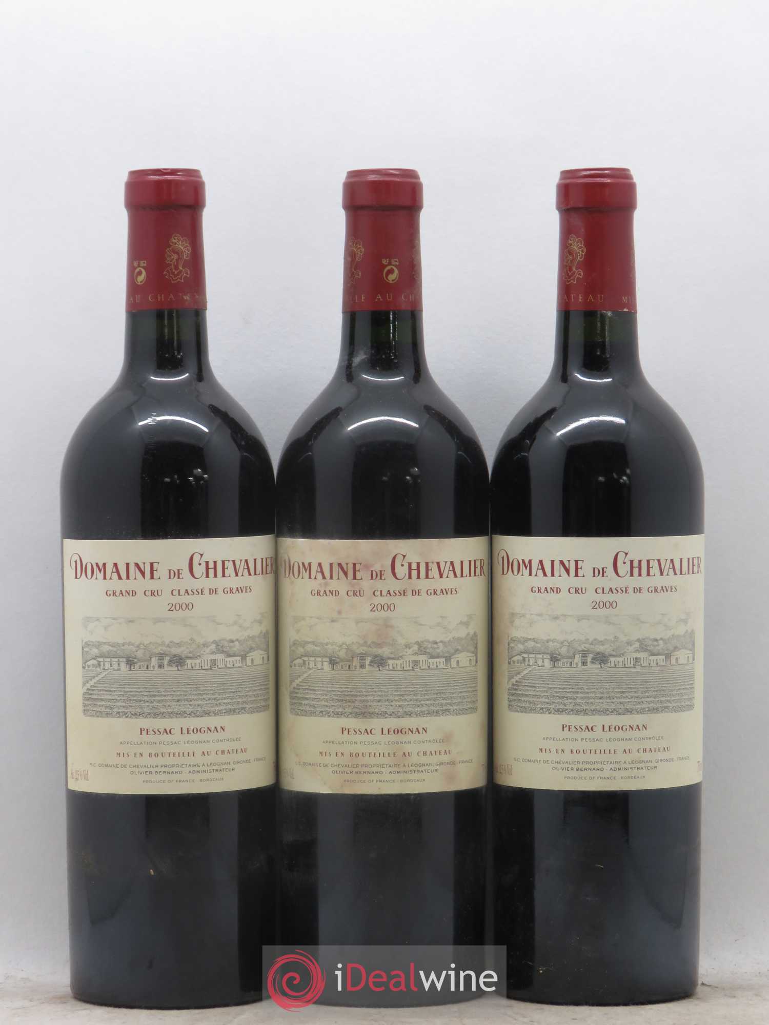 Domaine de Chevalier Cru Classé de Graves 2000 - Lot de 3 bouteilles - 0