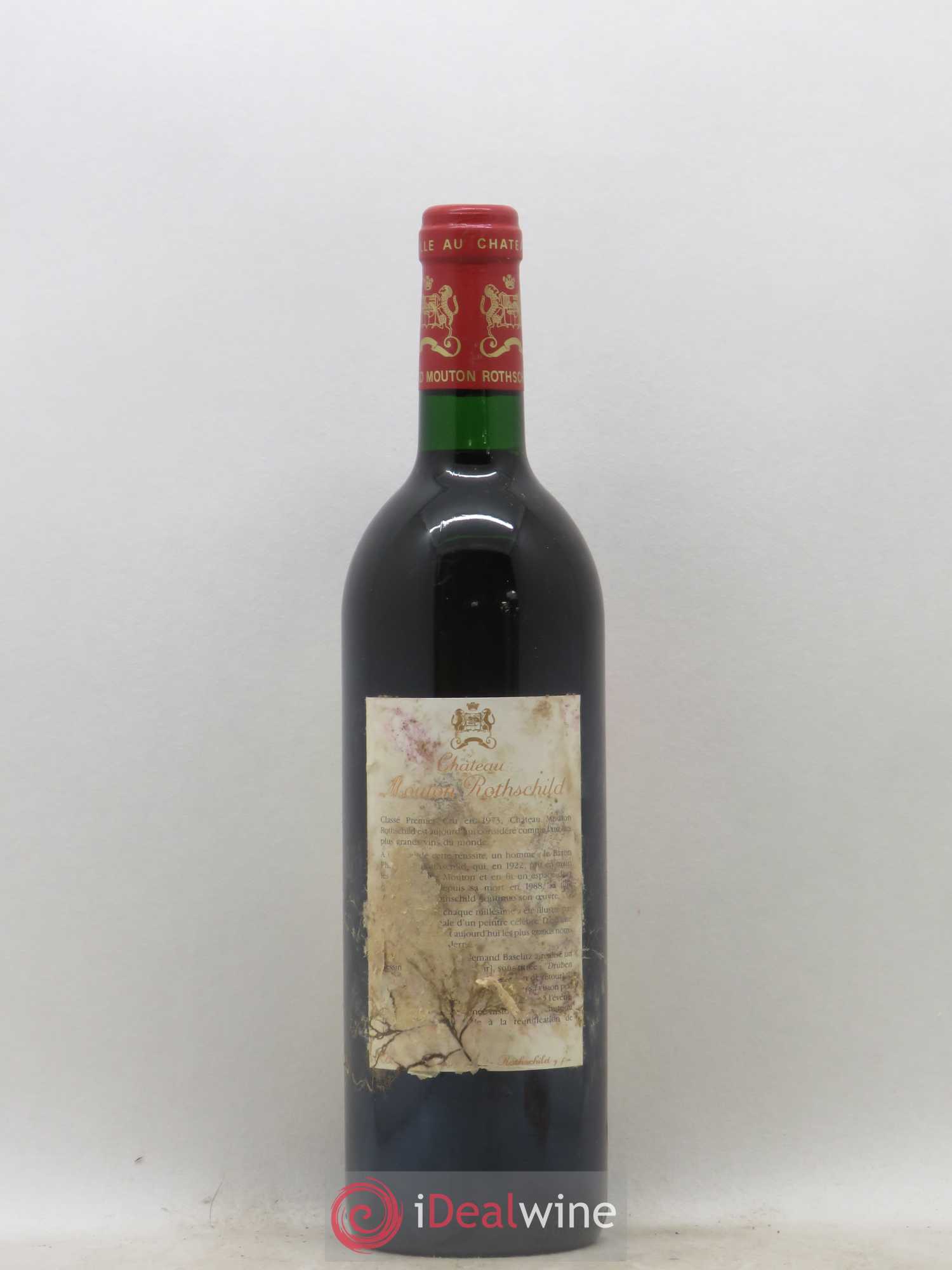 Château Mouton Rothschild 1er Grand Cru Classé 1989 - Lot de 1 bouteille - 1