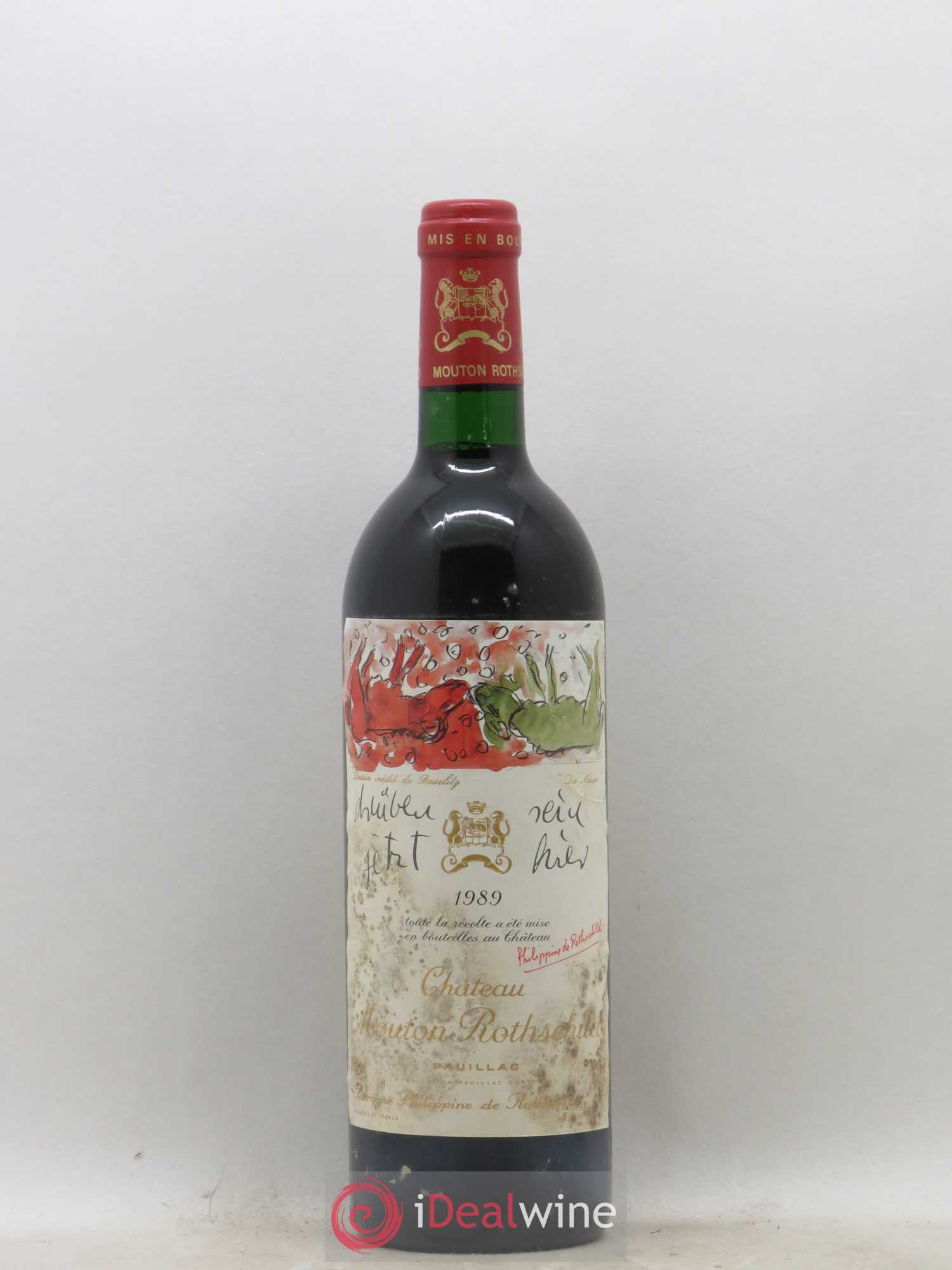 Château Mouton Rothschild 1er Grand Cru Classé 1989 - Lot de 1 bouteille - 0