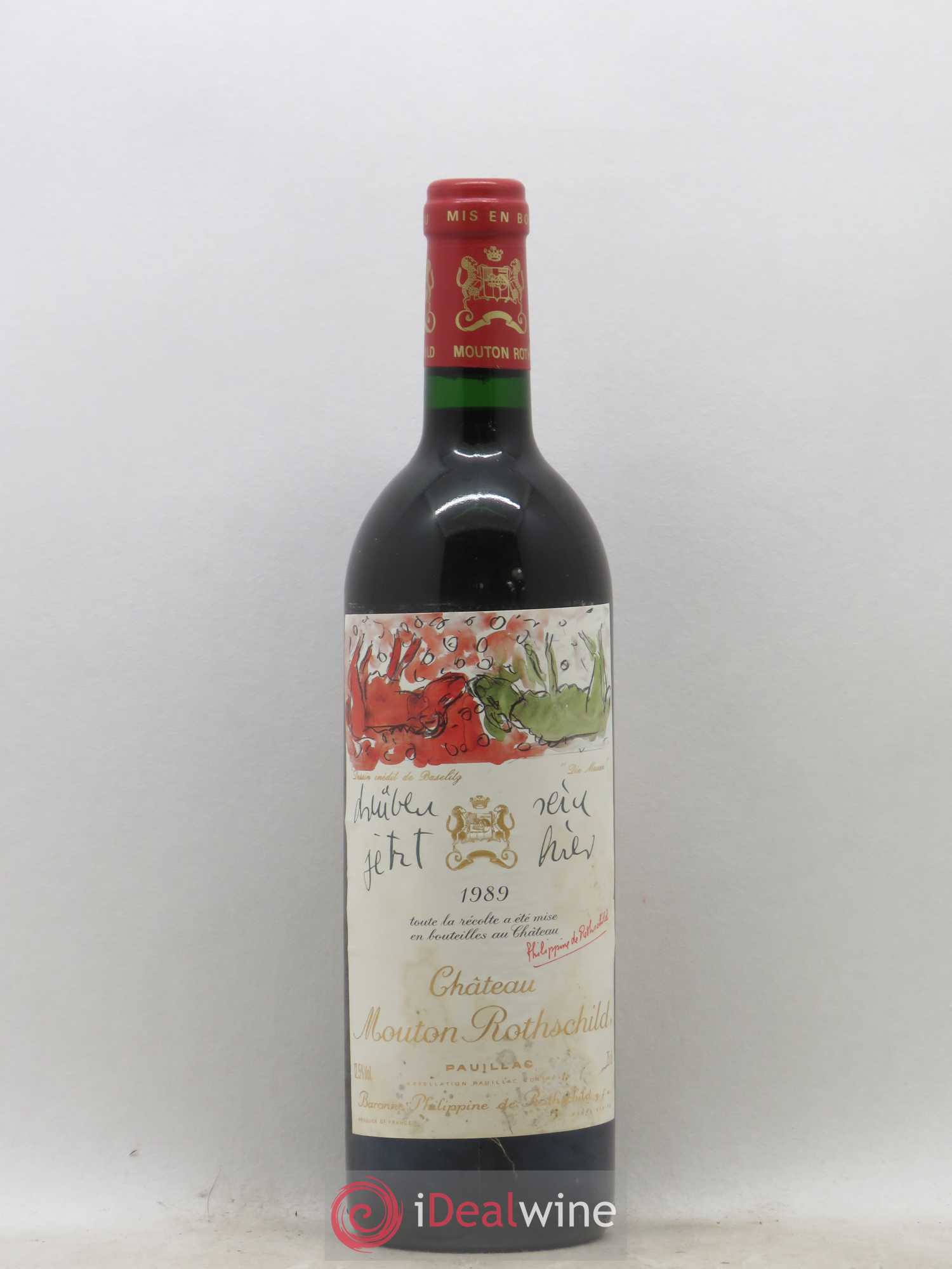 Château Mouton Rothschild 1er Grand Cru Classé 1989 - Lot de 1 bouteille - 0