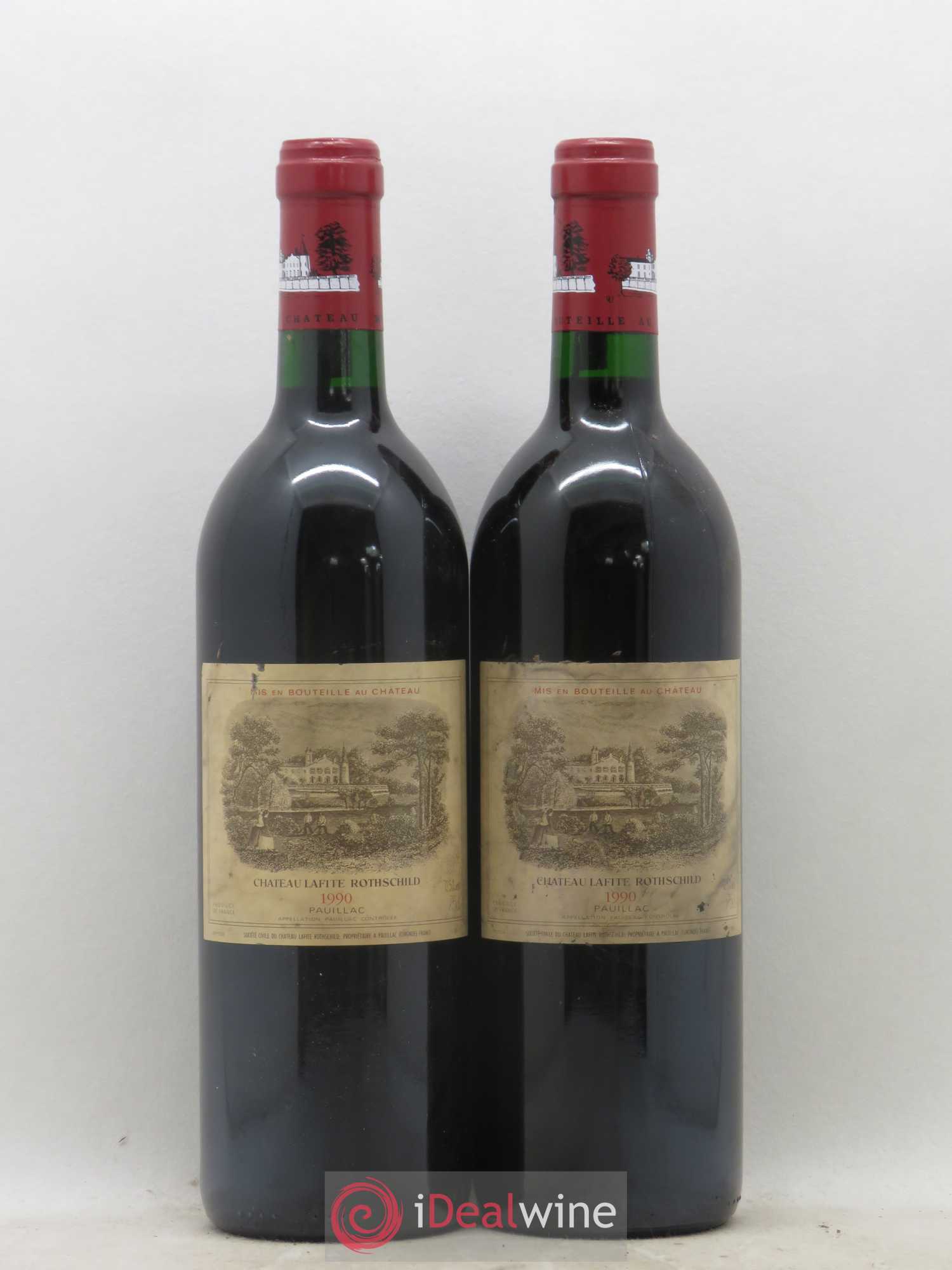 Château Lafite Rothschild 1er Grand Cru Classé 1990 - Lot de 2 bouteilles - 0