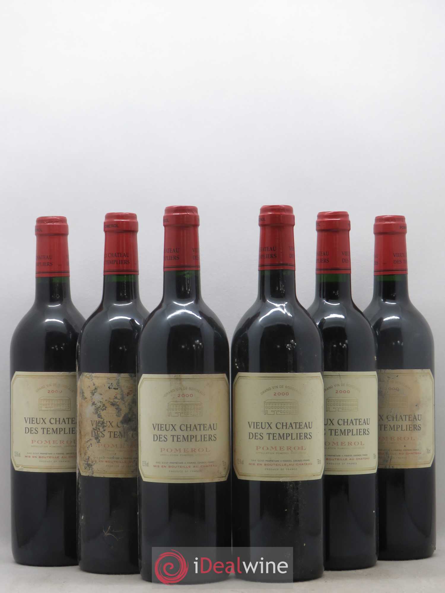 Pomerol Vieux Chateau des Templiers 2000 - Posten von 6 Flaschen - 0