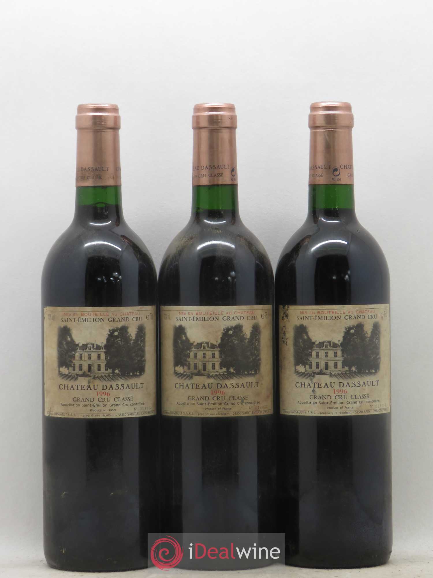 Château Dassault Grand Cru Classé 1996 - Lot de 3 bouteilles - 0