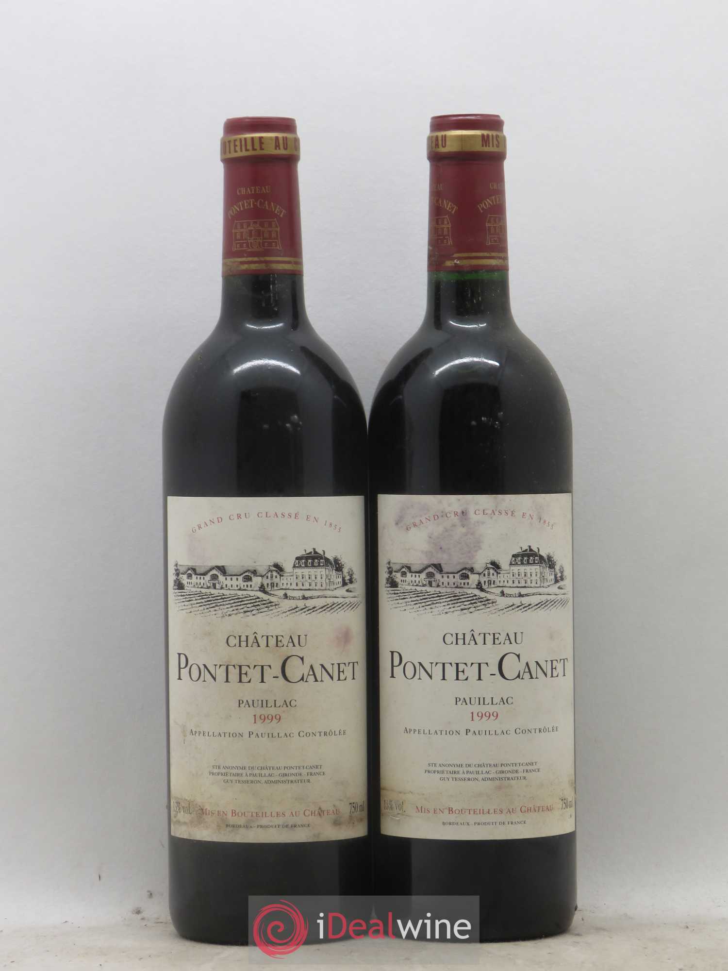 Château Pontet Canet 5ème Grand Cru Classé 1999 - Lot de 2 bouteilles - 0