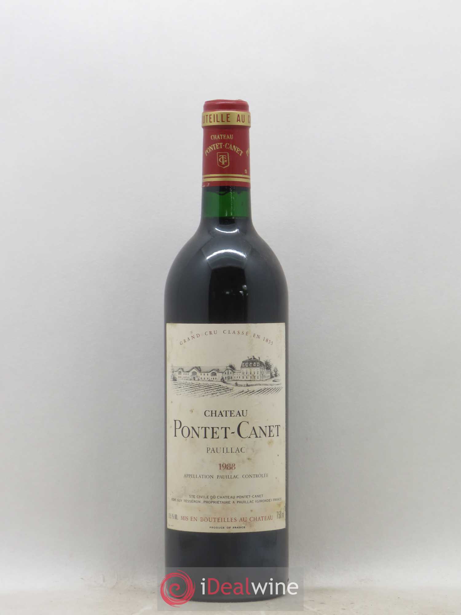 Château Pontet Canet 5ème Grand Cru Classé 1988 - Lot de 1 bouteille - 0