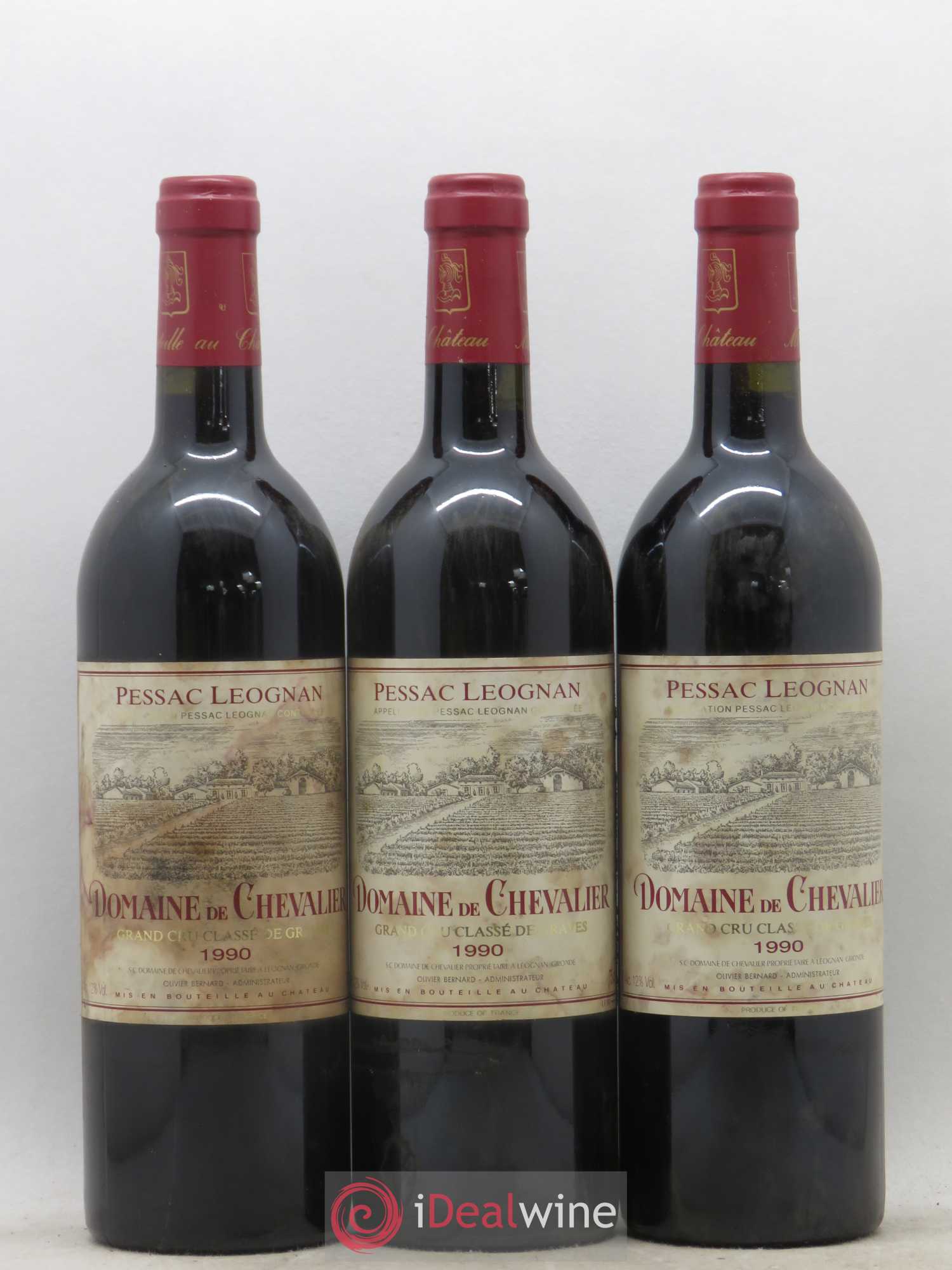 Domaine de Chevalier Cru Classé de Graves 1990 - Lot de 3 bouteilles - 0