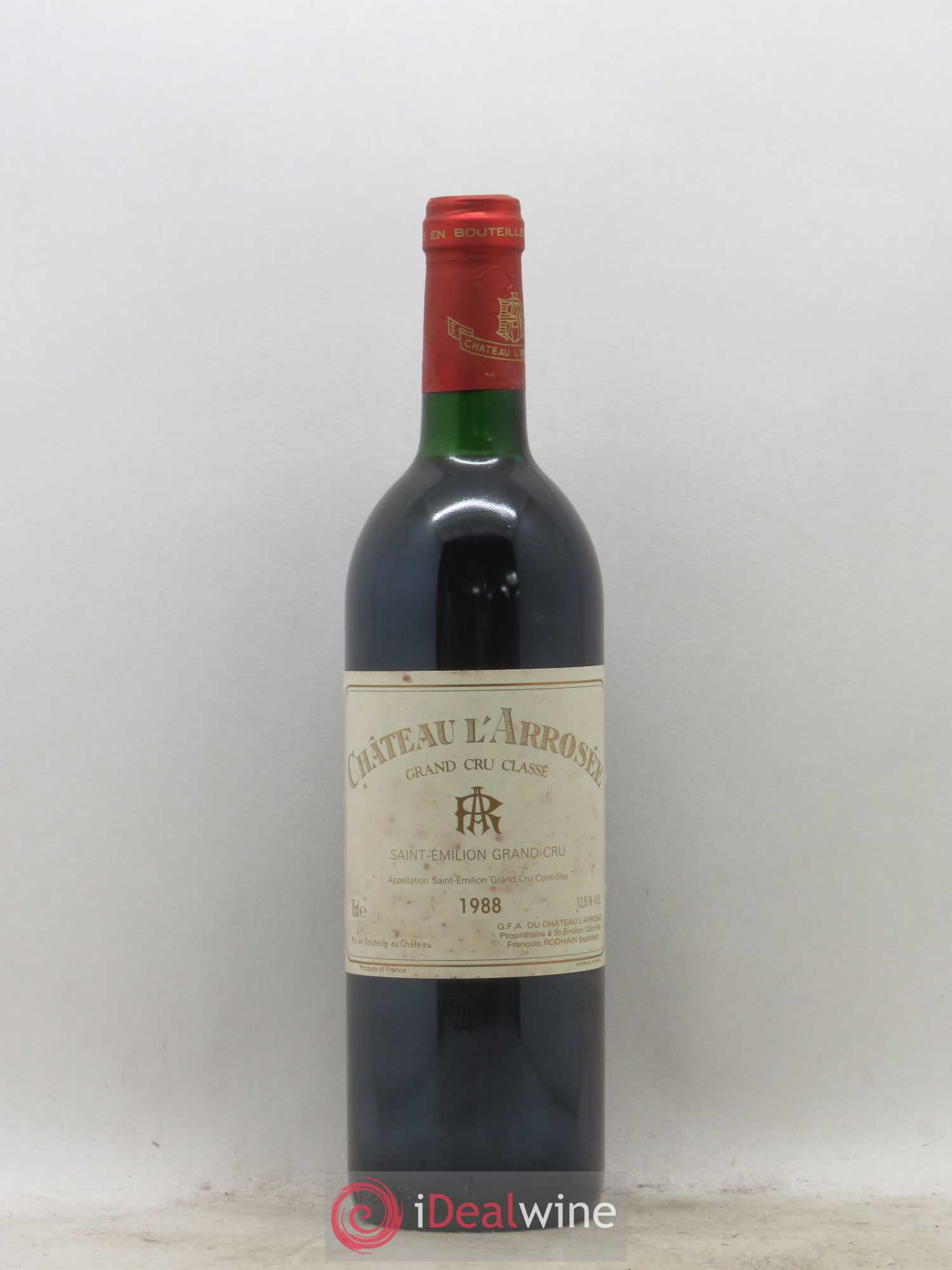 Château l' Arrosée Grand Cru Classé 1988 - Lot de 1 bouteille - 0