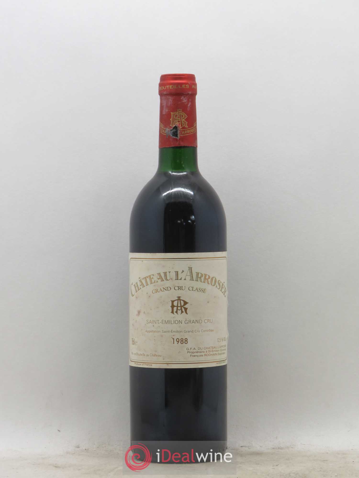 Château l' Arrosée Grand Cru Classé 1988 - Lot de 1 bouteille - 0