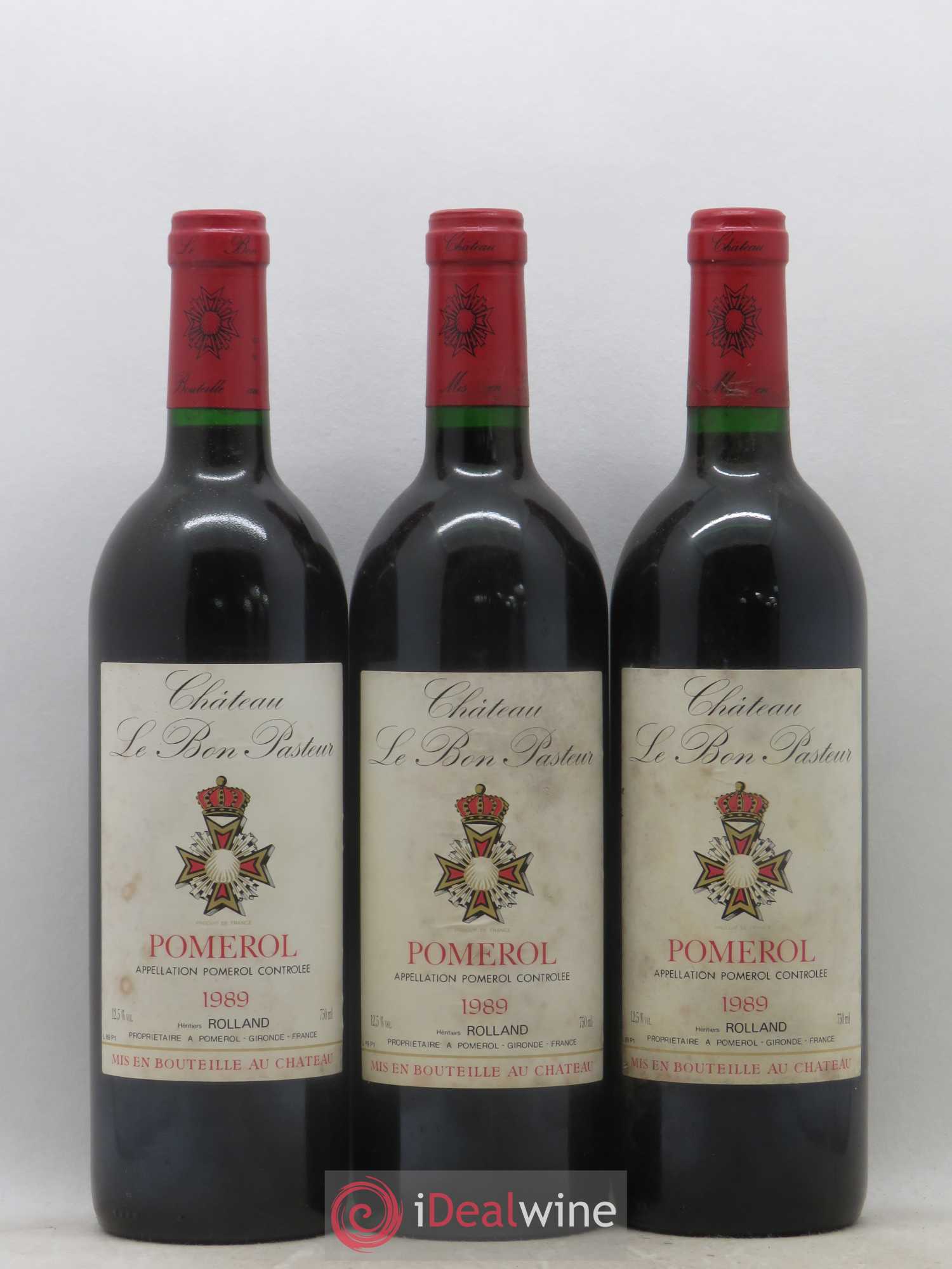 Château le Bon Pasteur 1989 - Lot de 3 bouteilles - 0