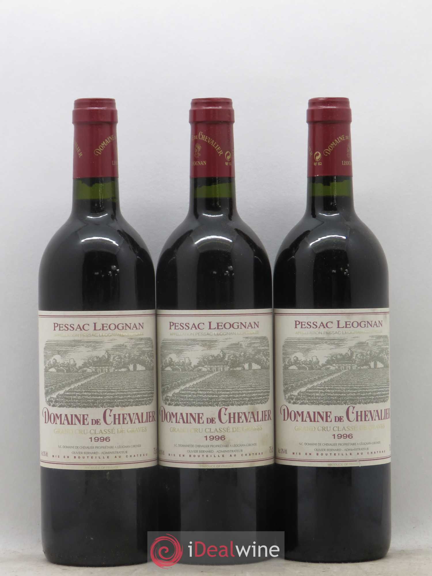 Domaine de Chevalier Cru Classé de Graves 1996 - Lot de 3 bouteilles - 0